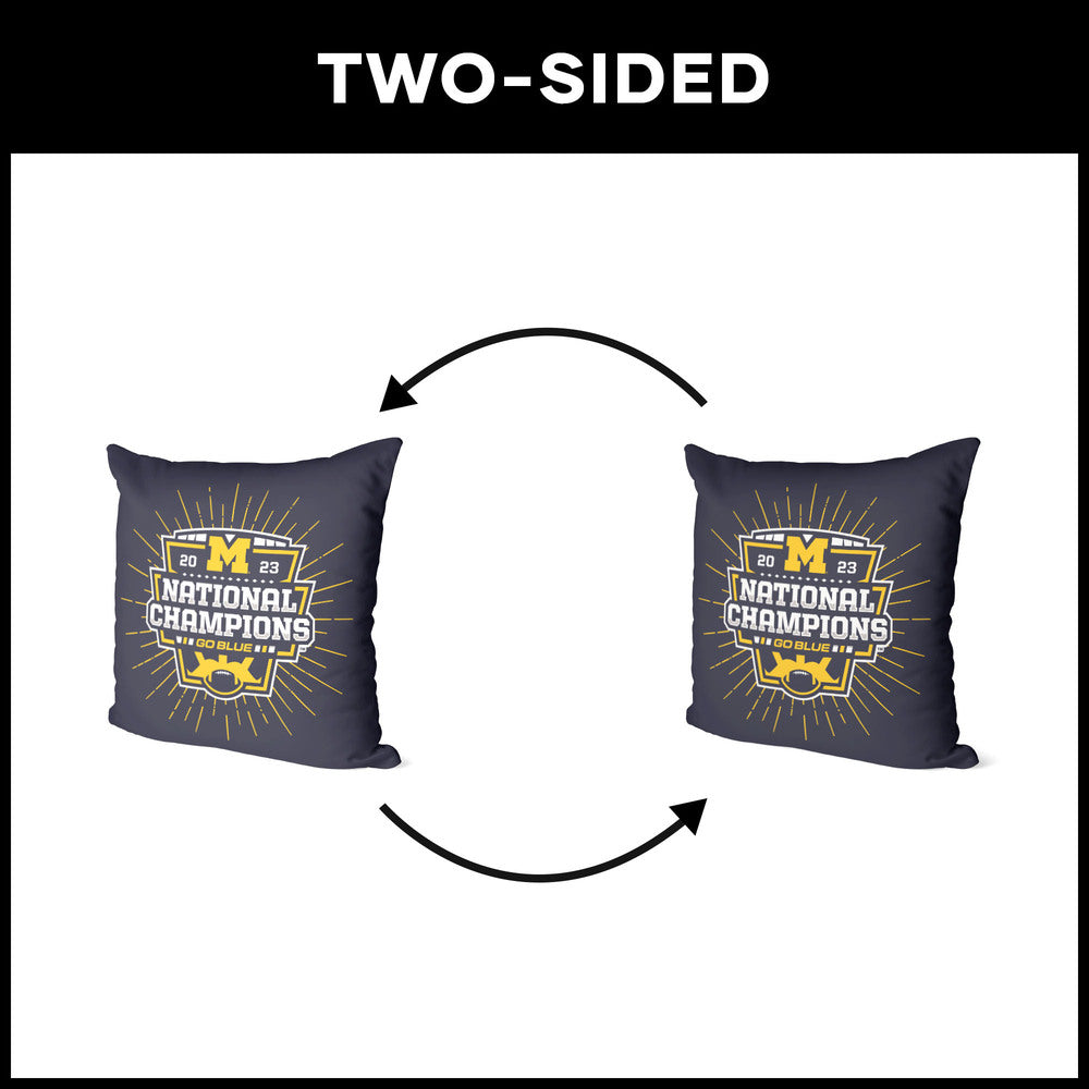 NCAA 2023 FBC Intimidate Michigan Wolverines Throw Pillow