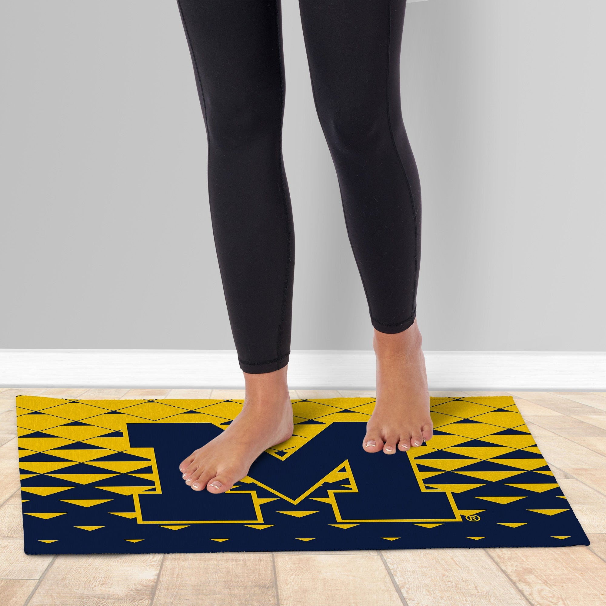 Michigan Wolverines NCAA Dropzone Washable Rug 20X32 Inches