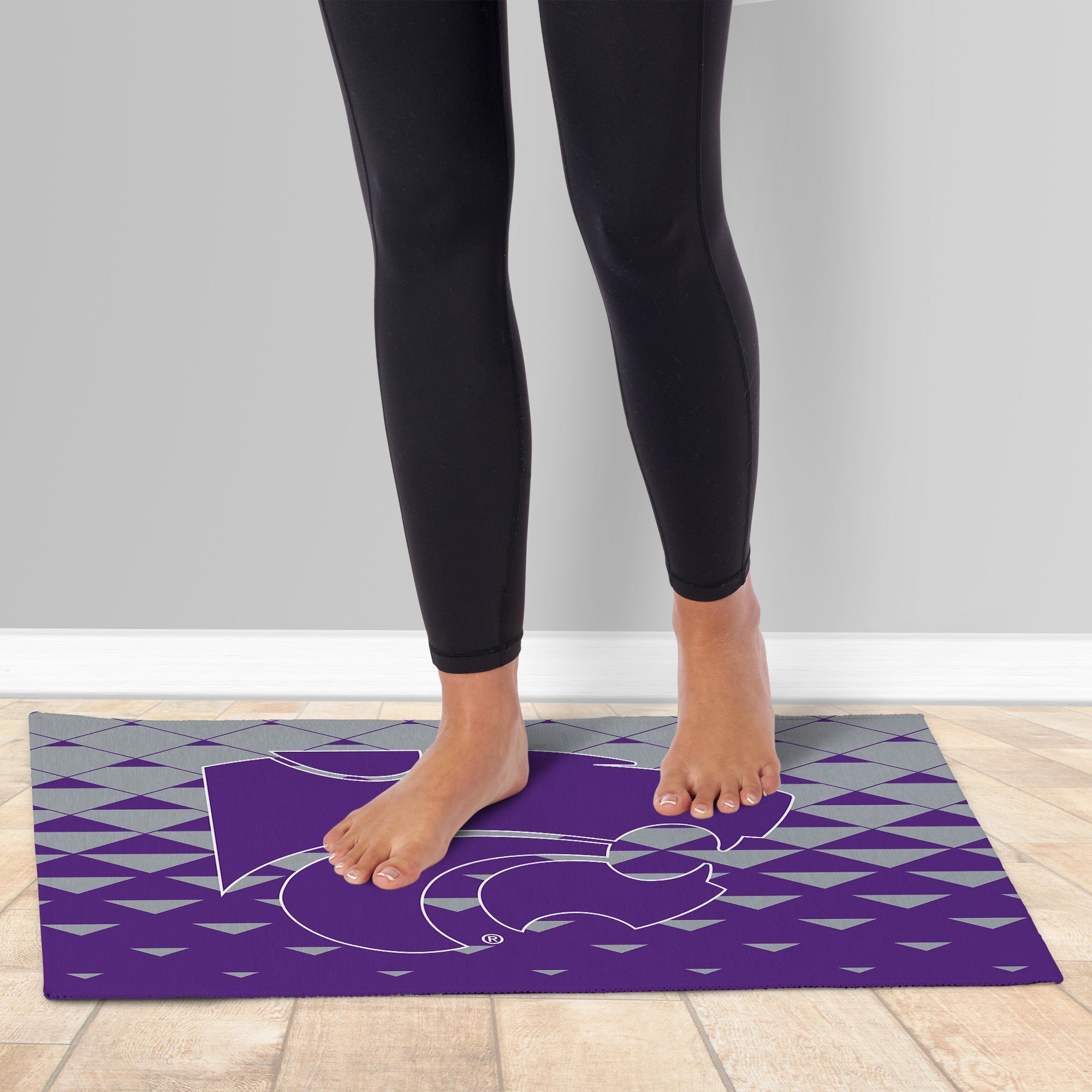 Kansas State Wildcats NCAA Dropzone Washable Rug 20X32 Inches