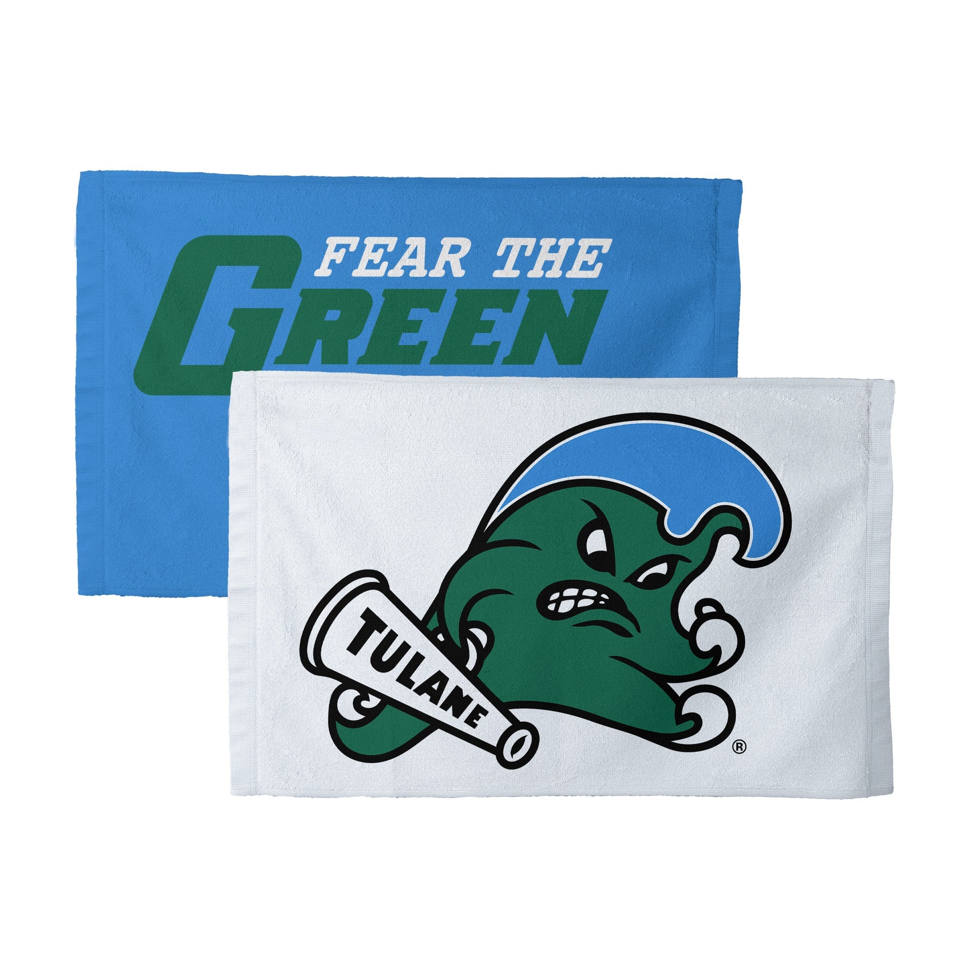 Tulane Green Wave NCAA Fear the Wave Fan Towel 2 Pack 16?¡ª25 Inches