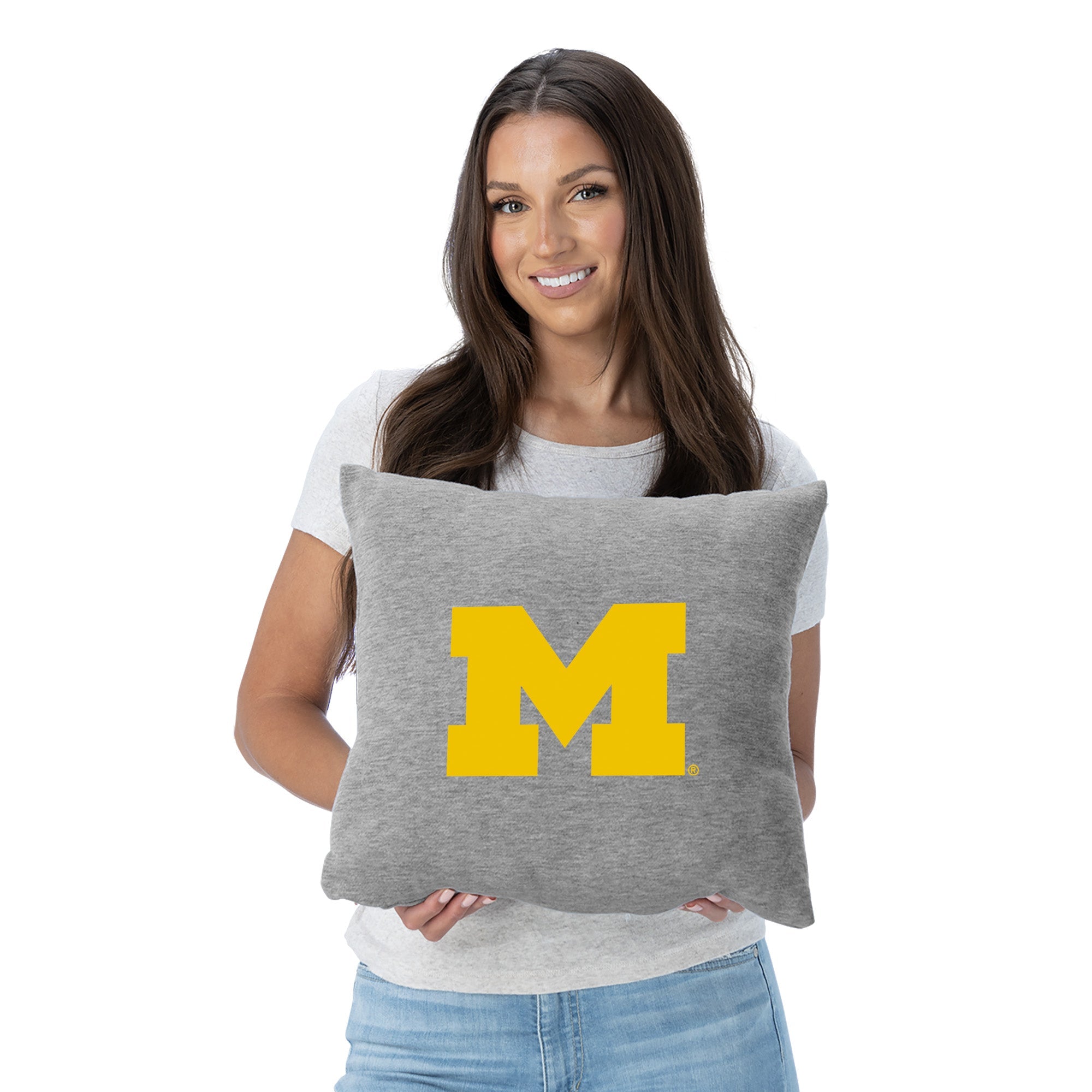 Michigan Wolverines NCAA Logo Sweatshirt Pillow 50x60 Inches