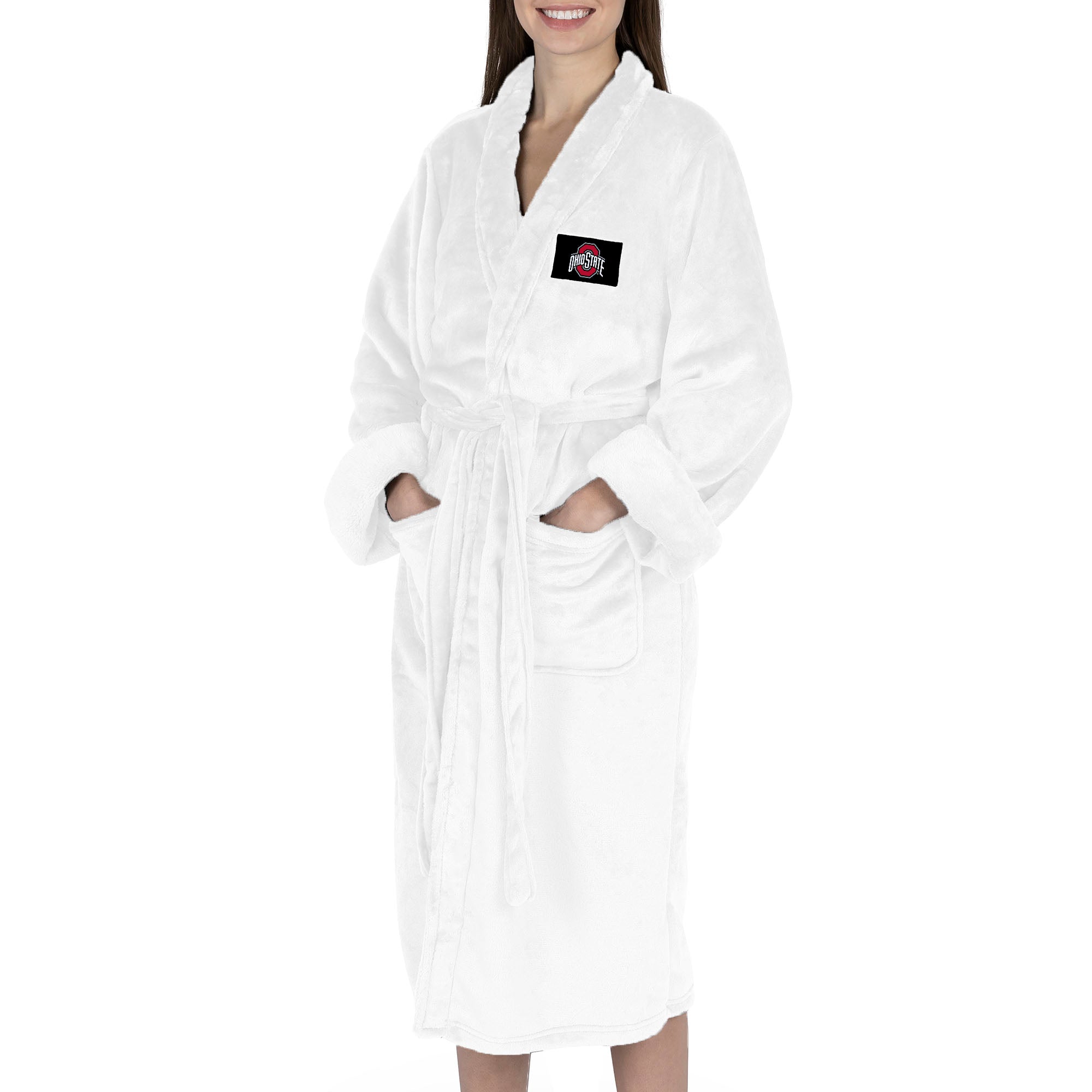 Ohio State Buckeyes NCAA White Out Silk Touch Robe Small/Medium