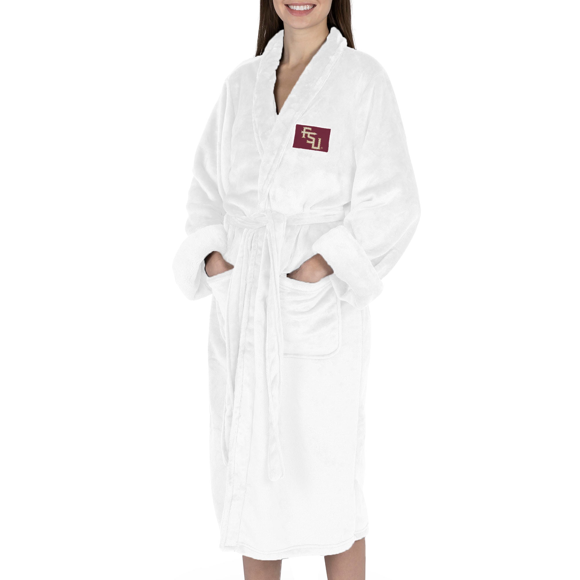 Florida State Seminoles NCAA White Out Silk Touch Robe Small/Medium