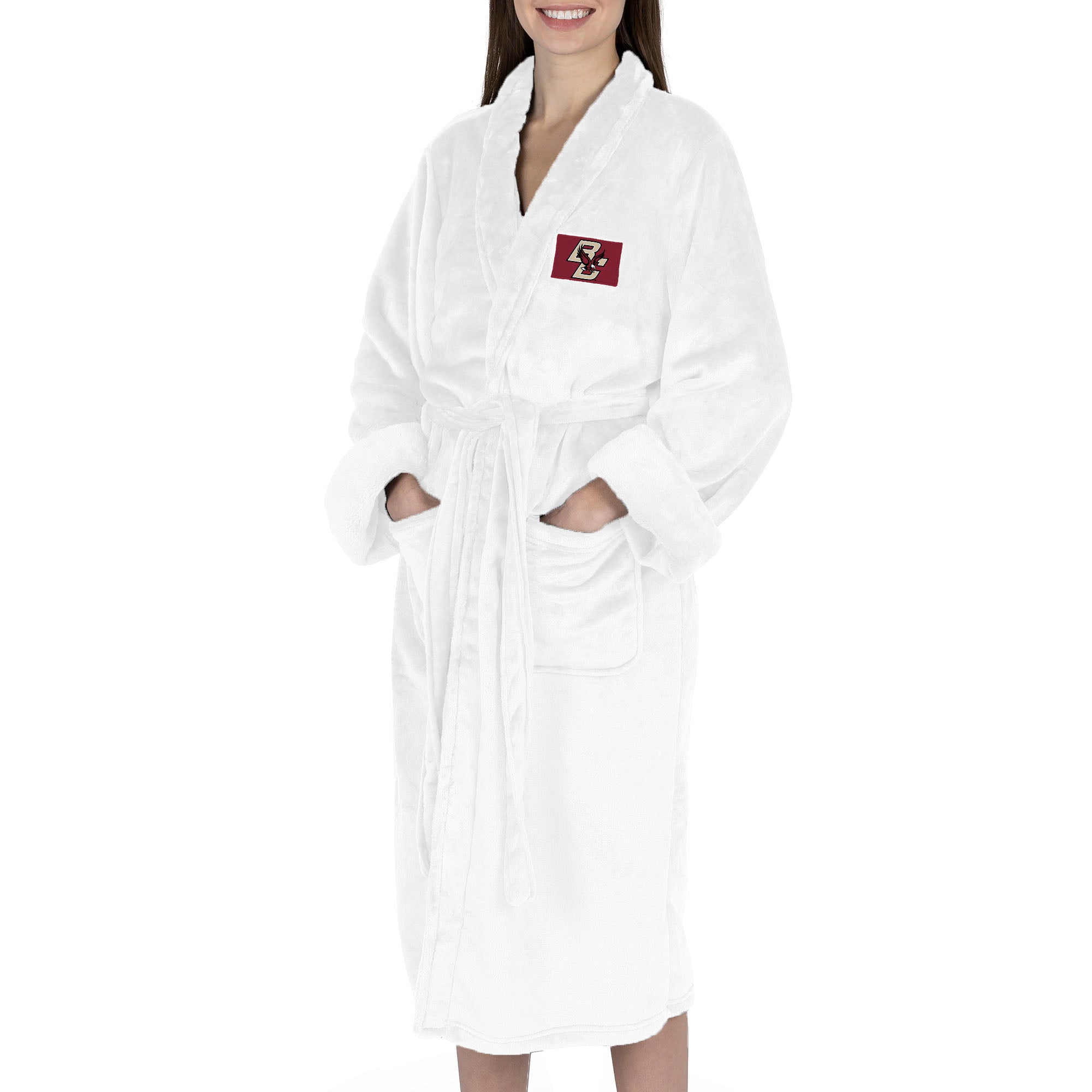 Boston College Eagles NCAA White Out Silk Touch Robe Small/Medium