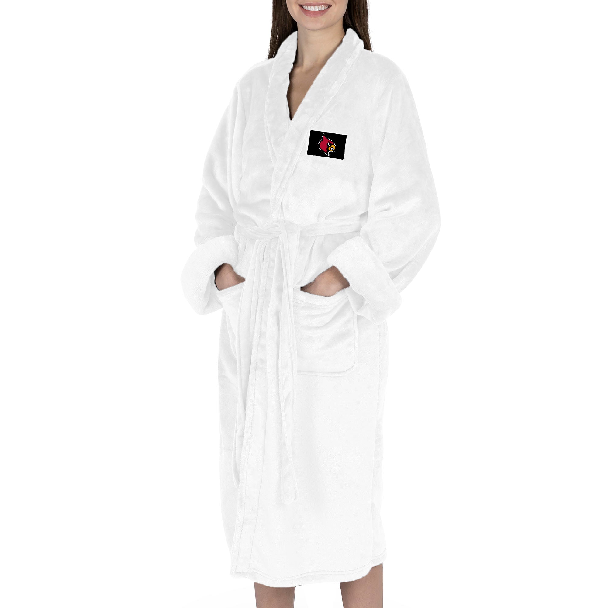 Louisville Cardinals NCAA White Out Silk Touch Robe Small/Medium