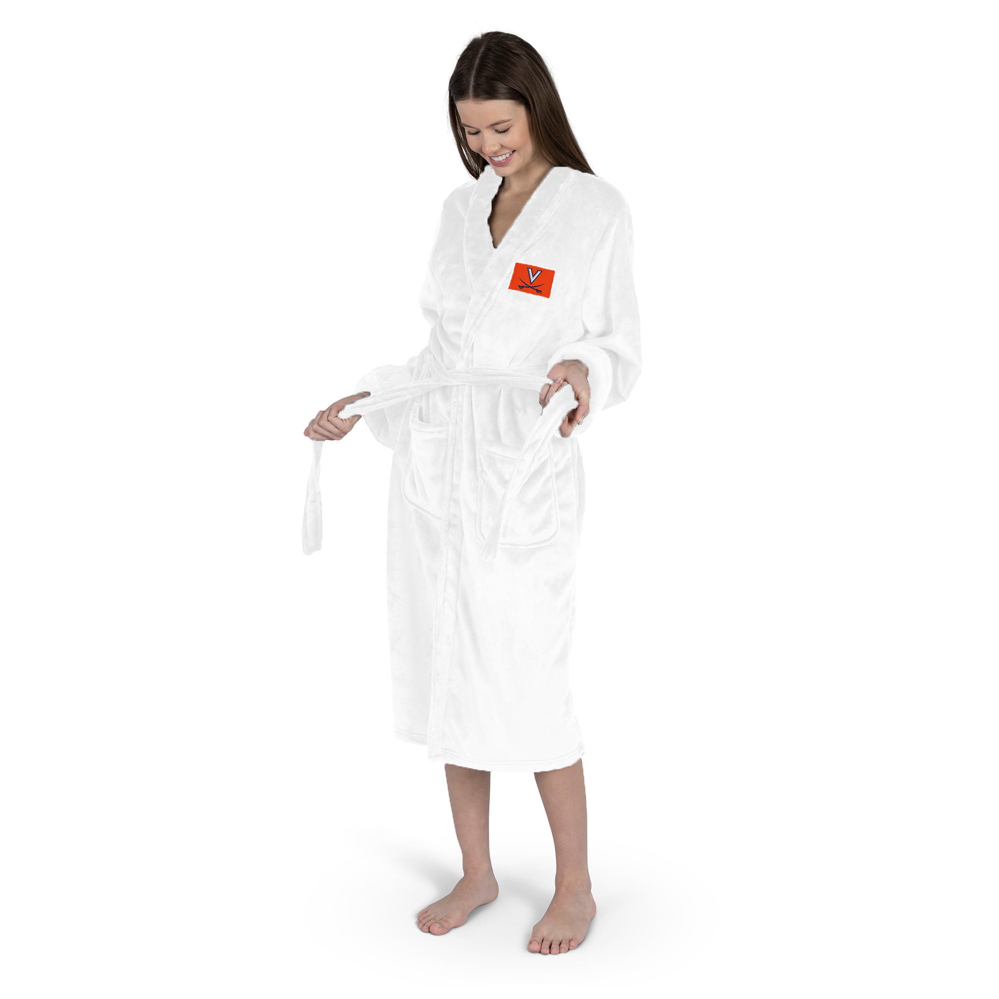 Virginia Cavaliers NCAA White Out Silk Touch Robe Small/Medium