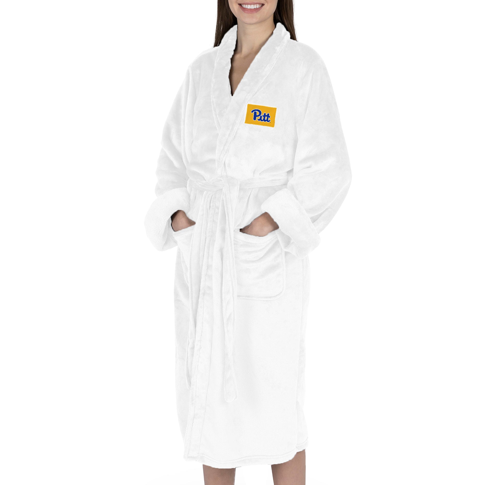Pittsburgh Panthers NCAA White Out Silk Touch Robe Small/Medium