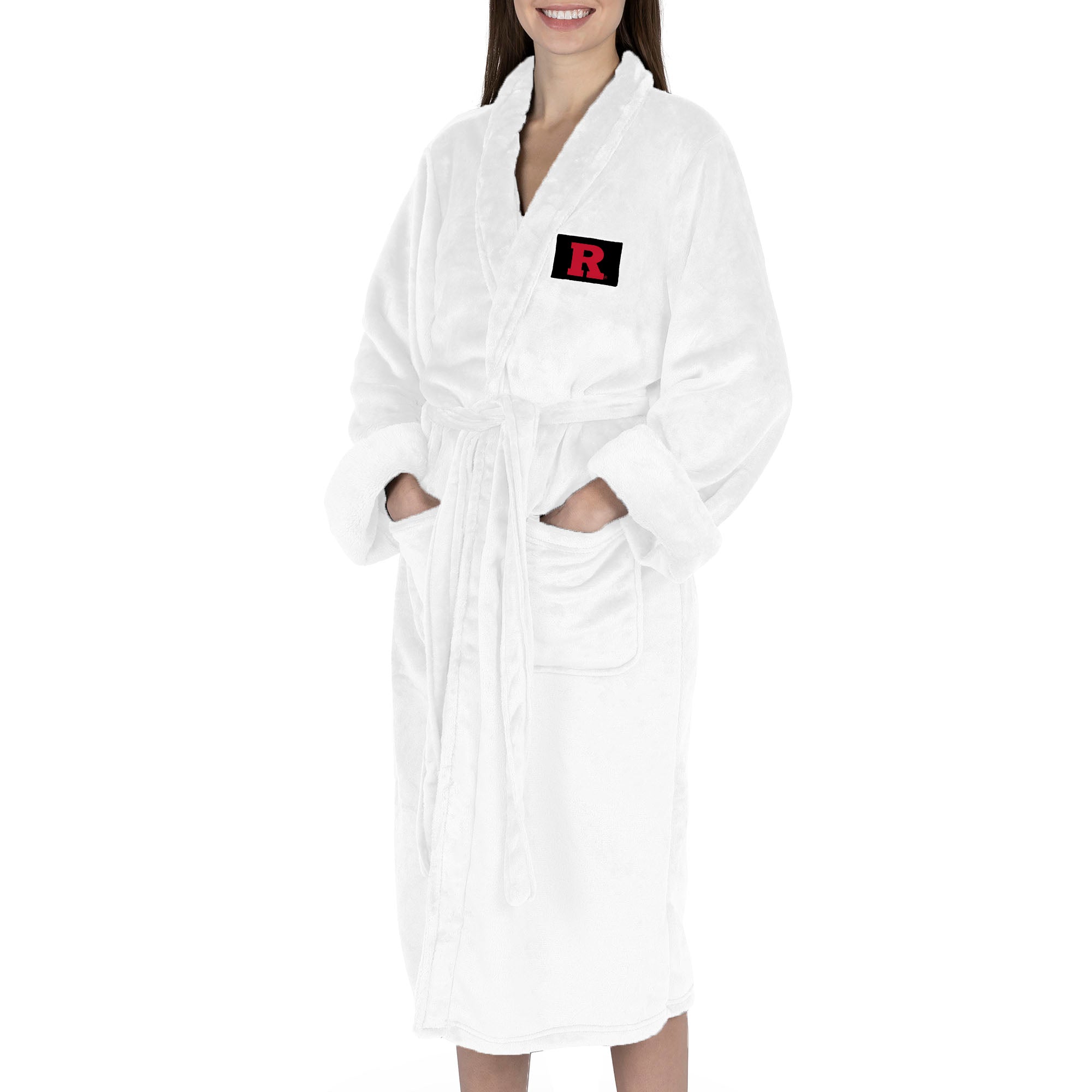 Rutgers Scarlet Knights NCAA White Out Silk Touch Robe Small/Medium