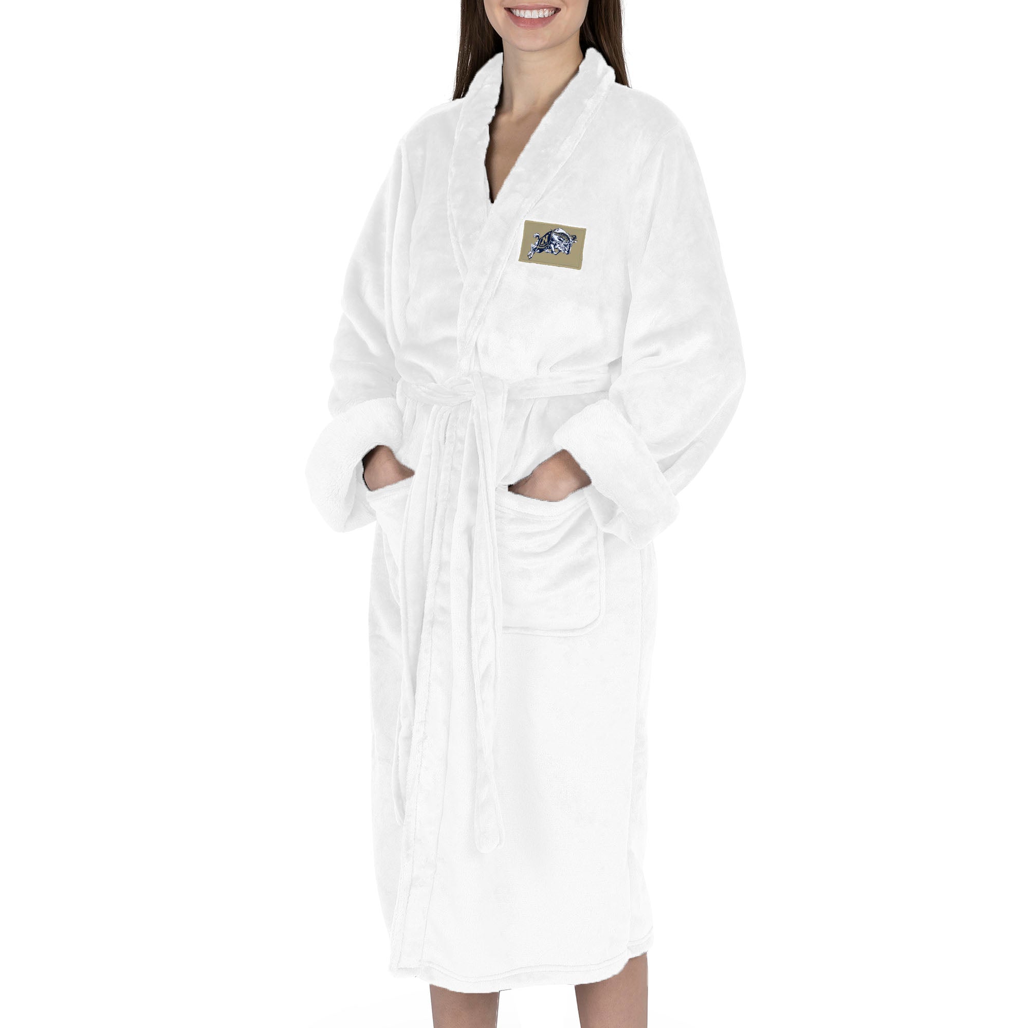 Navy Midshipmen NCAA White Out Silk Touch Robe Small/Medium