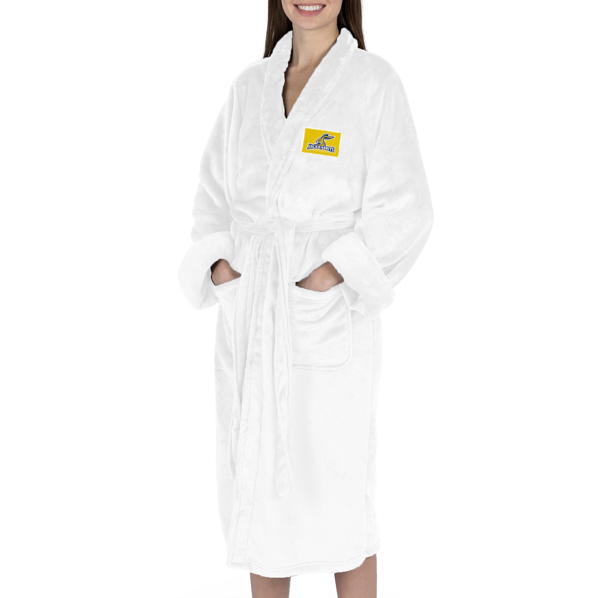 South Dakota State Jackrabbits NCAA White Out Silk Touch Robe Small/Medium