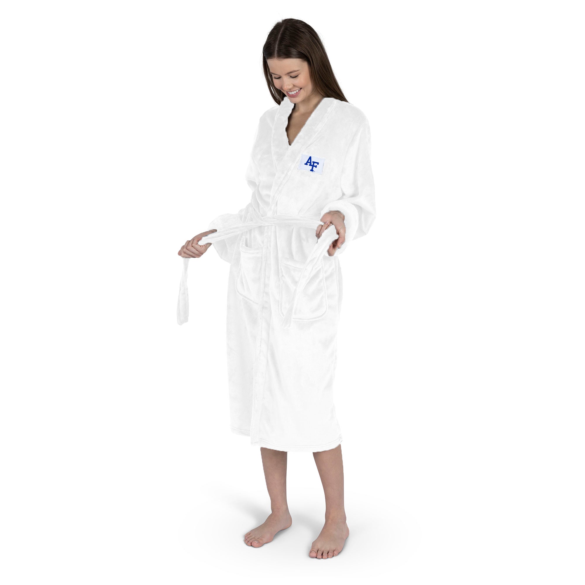Air Force Falcons NCAA White Out Silk Touch Robe Small/Medium