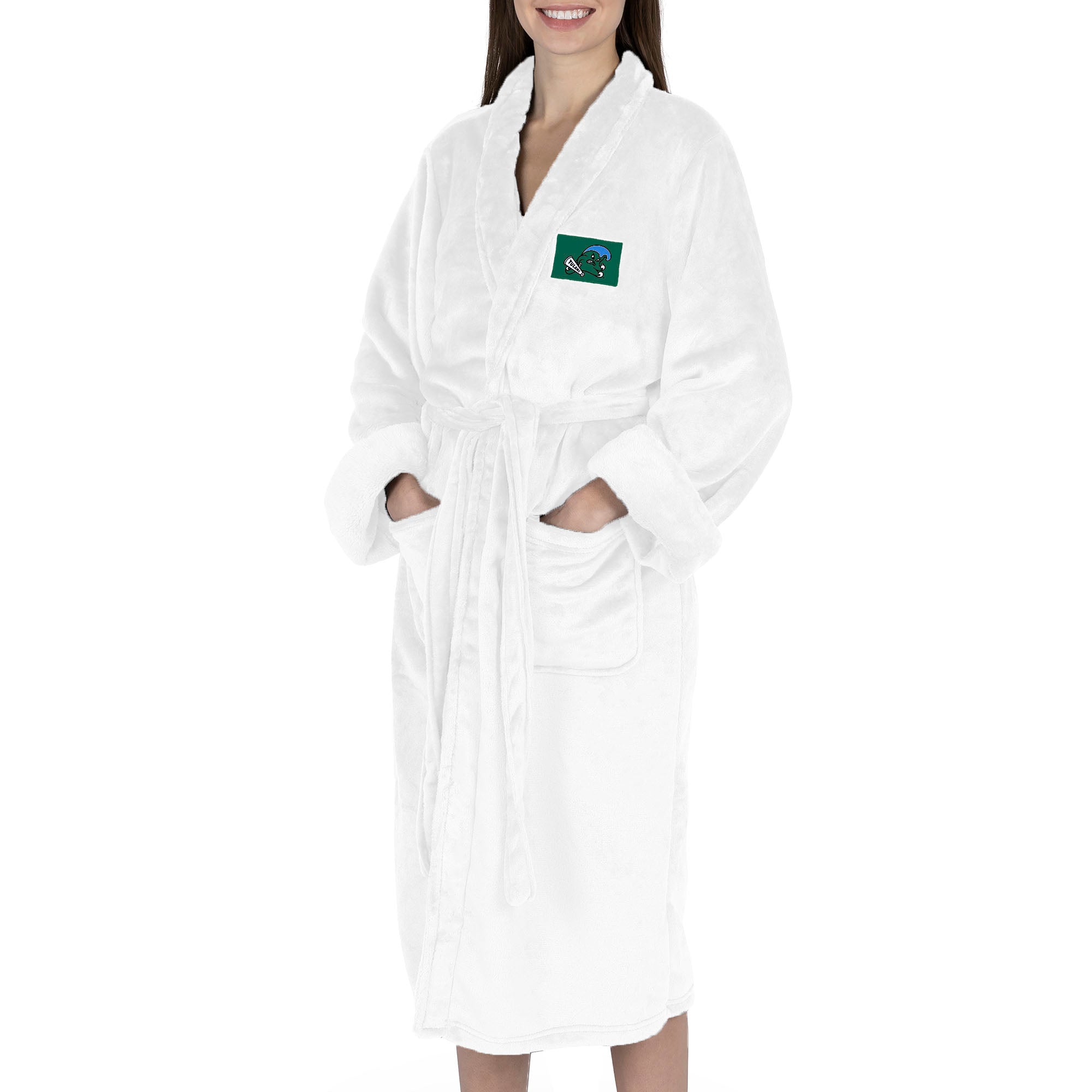 Tulane Green Wave NCAA White Out Silk Touch Robe Small/Medium