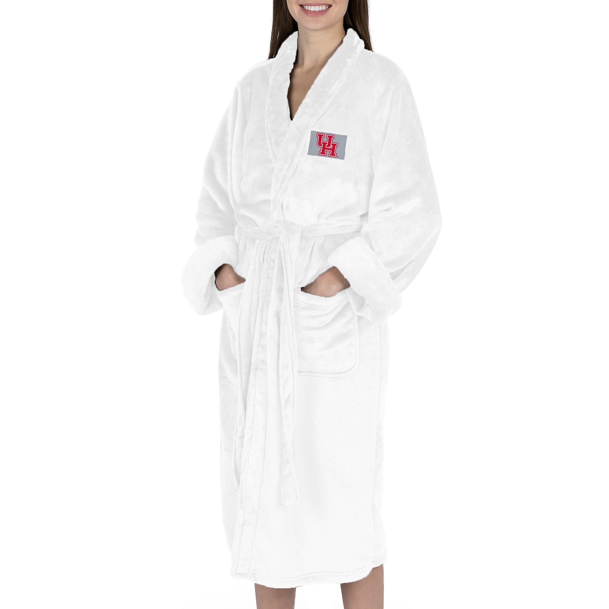 Houston Cougars NCAA White Out Silk Touch Robe Small/Medium