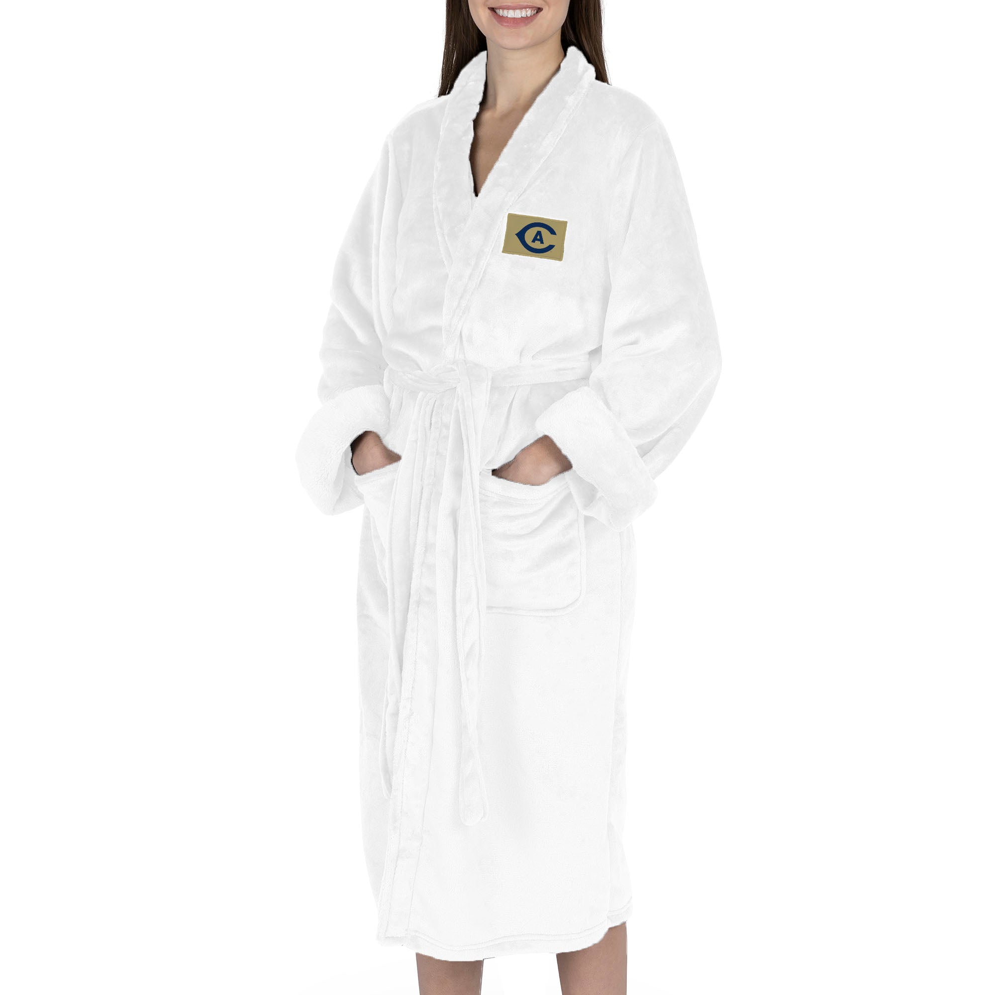 UC Davis Aggies NCAA White Out Silk Touch Robe Small/Medium