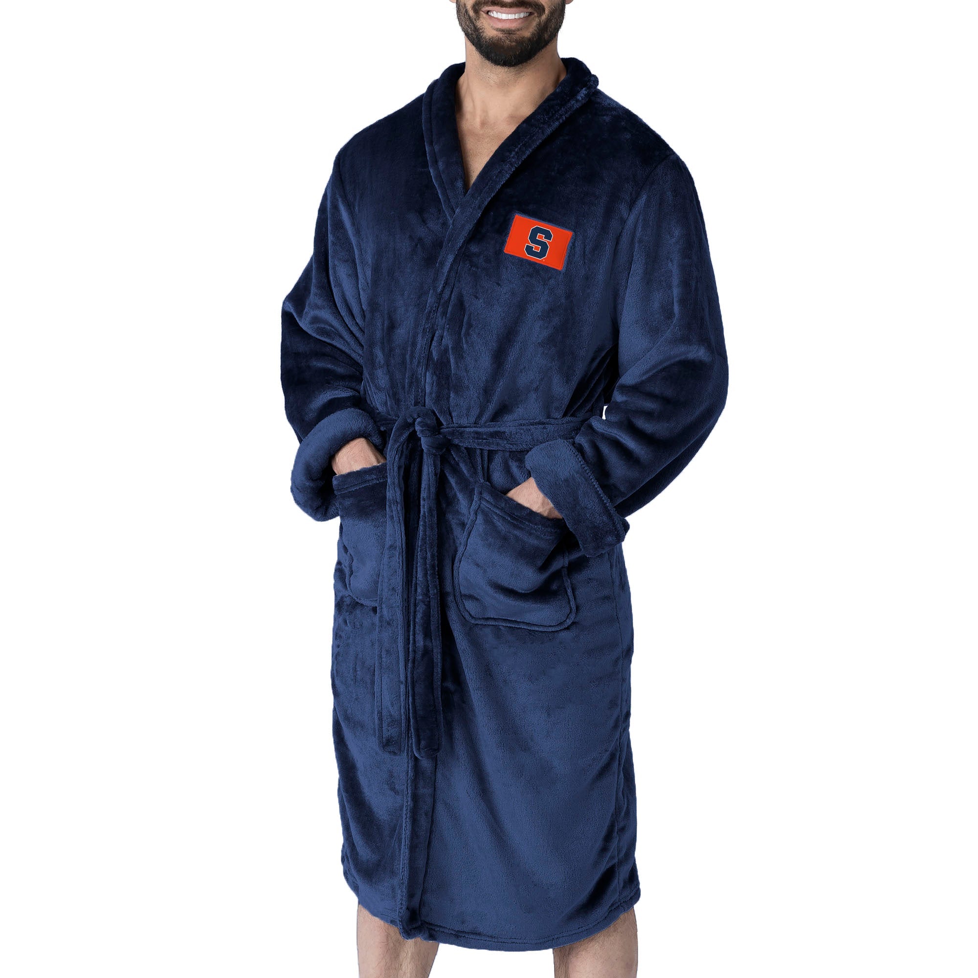 Syracuse Orange NCAA Snipe Navy L/XL Robe 26x47 Inches