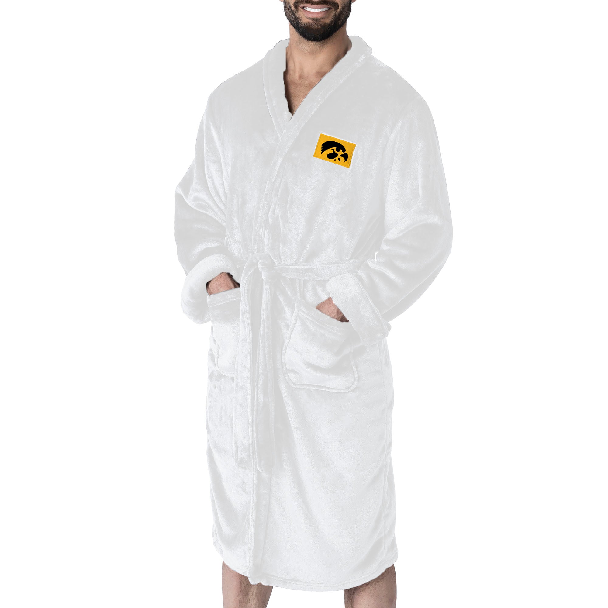 Iowa Hawkeyes NCAA White Out Silk Touch Robe Large/XLarge
