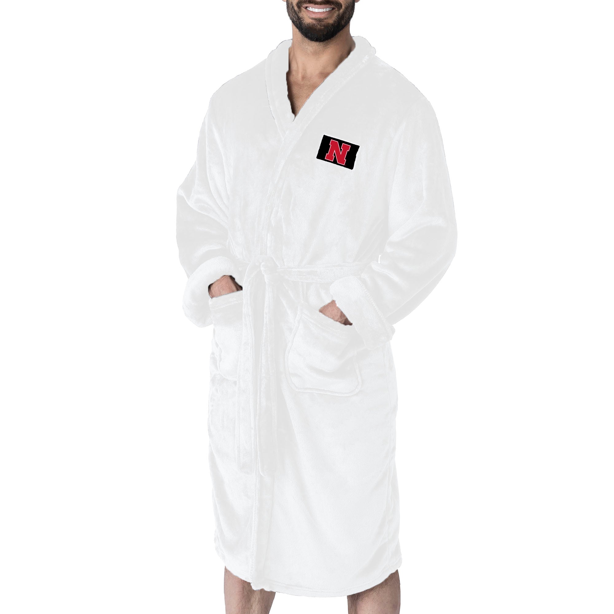 Nebraska Cornhuskers NCAA White Out Silk Touch Robe Large/XLarge
