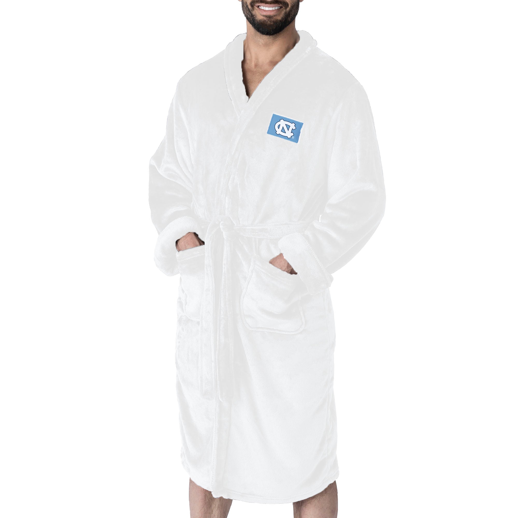 North Carolina Tar Heels NCAA White Out Silk Touch Robe Large/XLarge