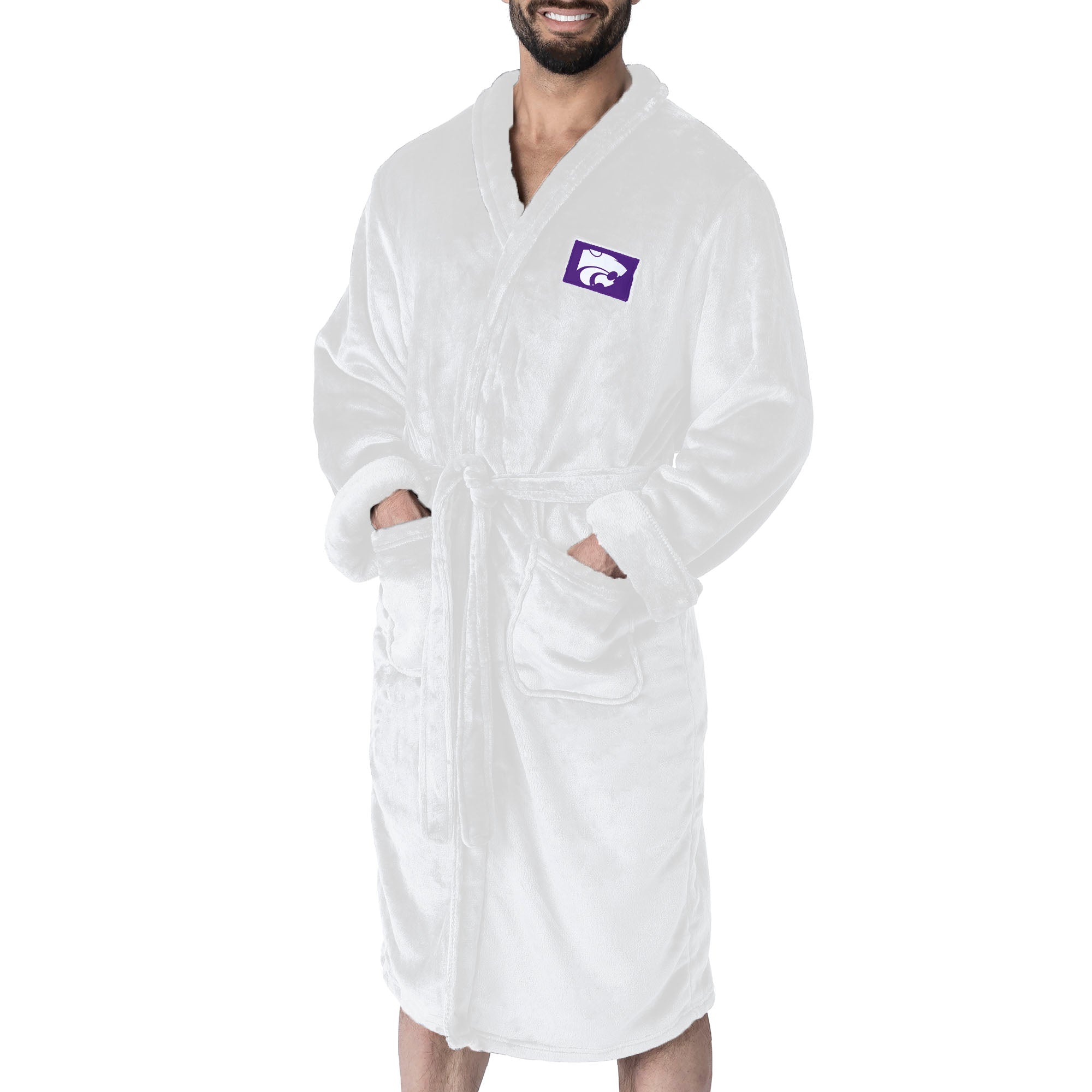 Kansas State Wildcats NCAA White Out Silk Touch Robe Large/XLarge