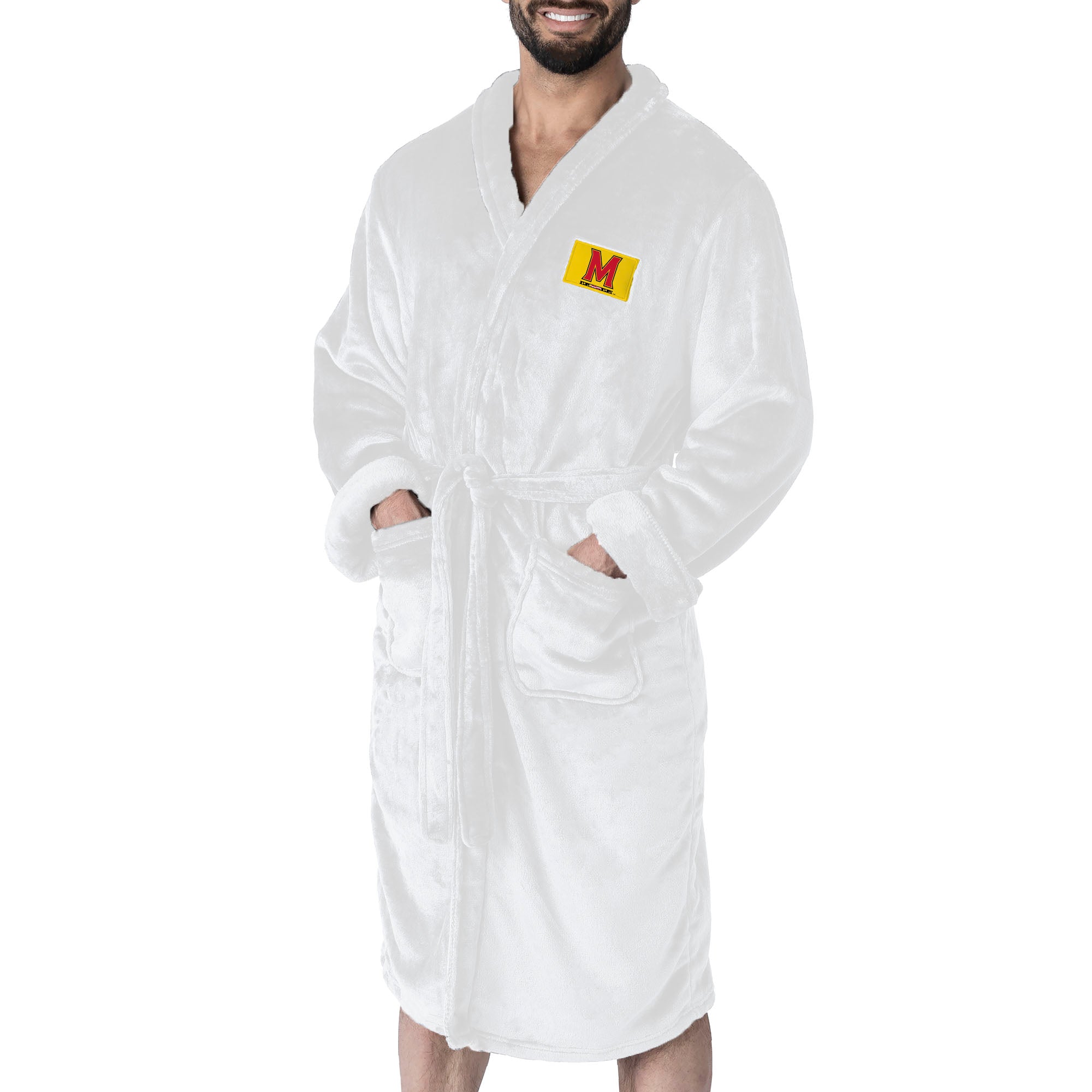 Maryland Terrapins NCAA White Out Silk Touch Robe Large/XLarge