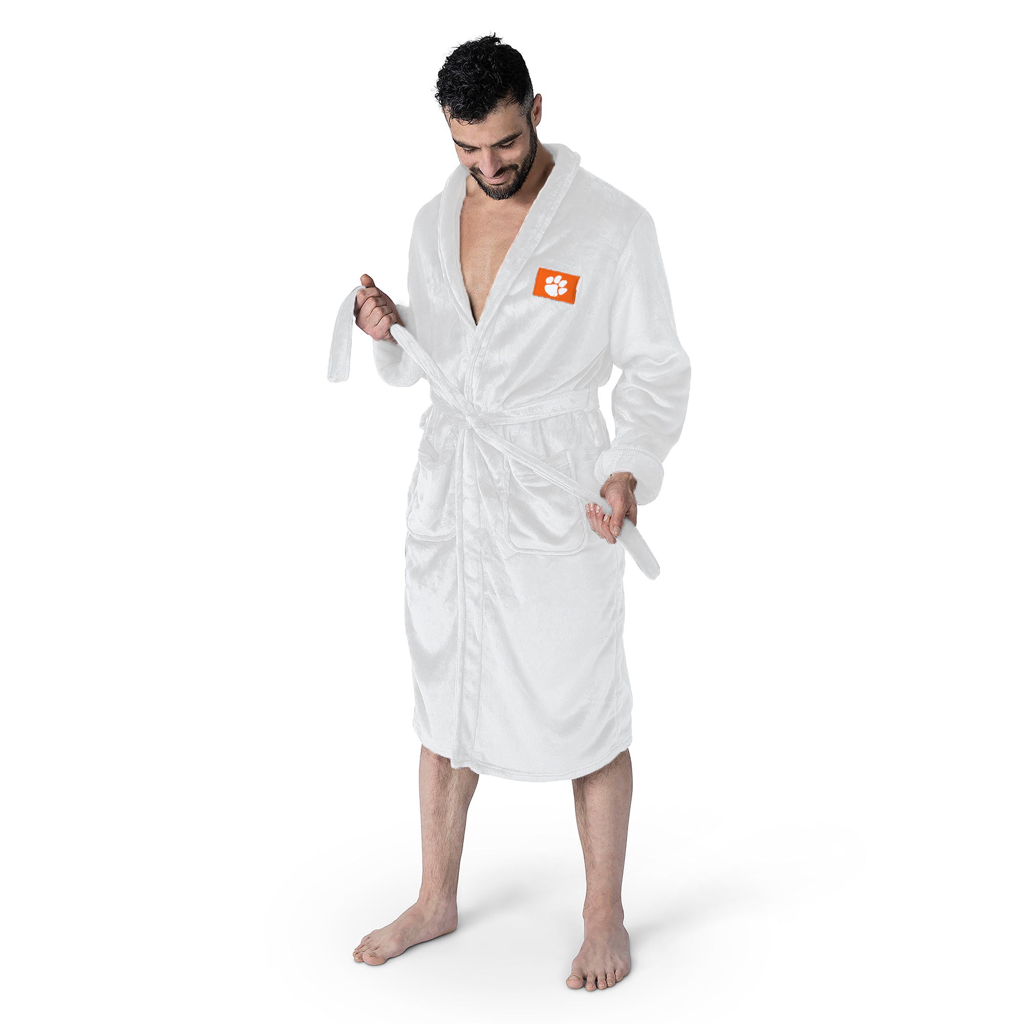 Clemson Tigers NCAA White Out Silk Touch Robe Large/XLarge