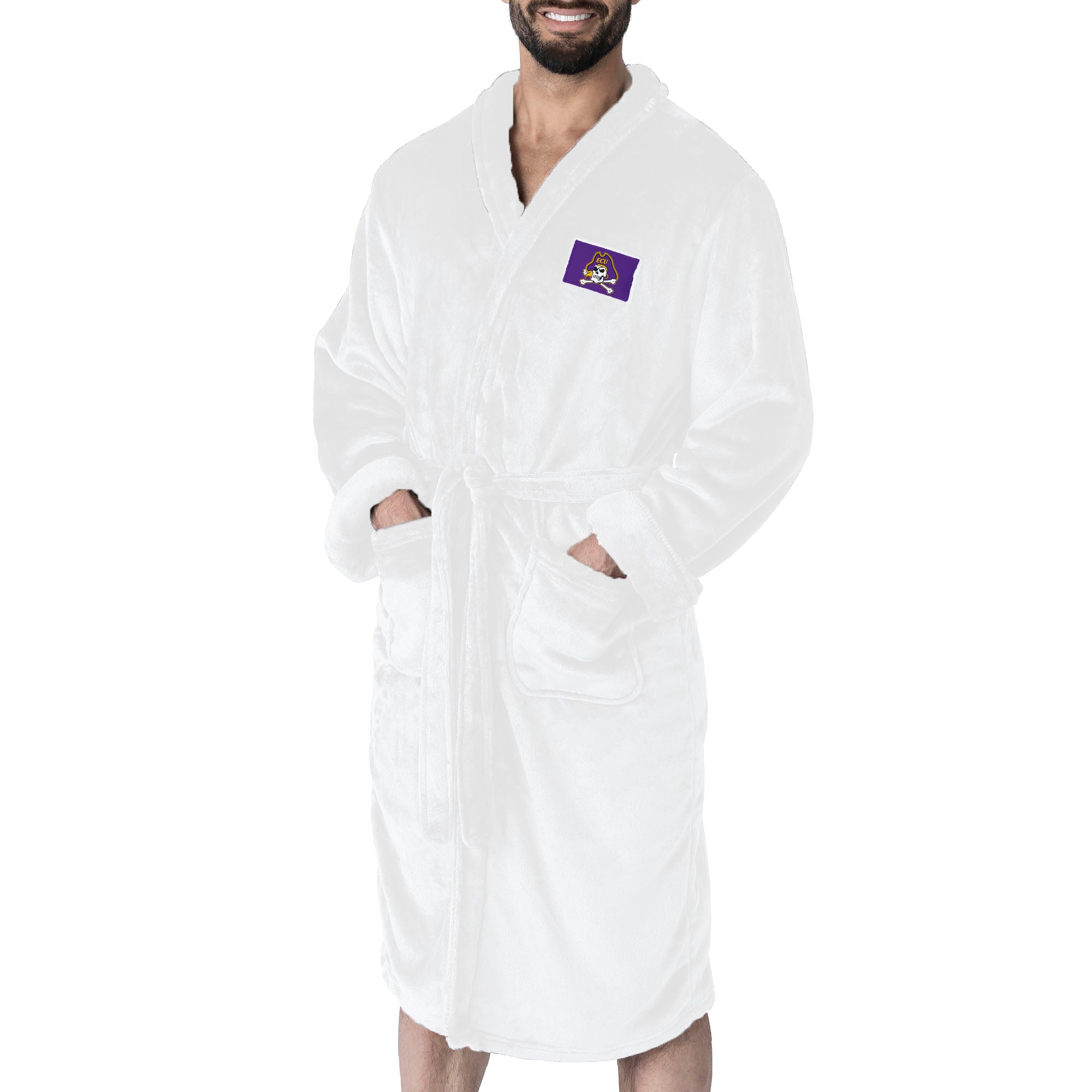 East Carolina Pirates NCAA White Out Silk Touch Robe Large/XLarge