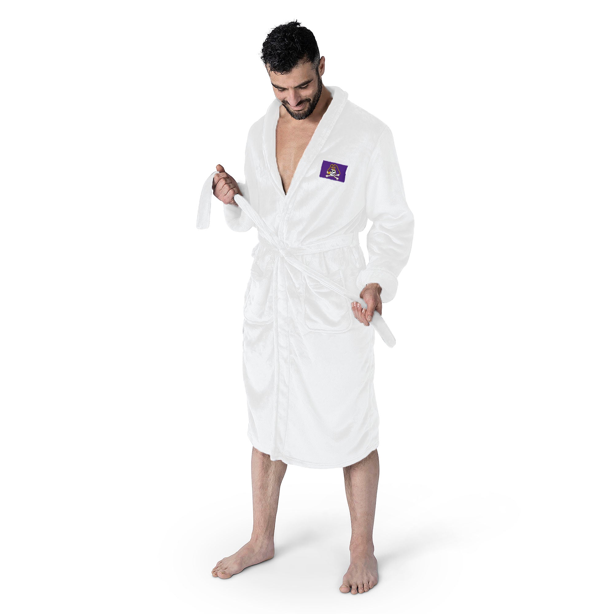 East Carolina Pirates NCAA White Out Silk Touch Robe Large/XLarge