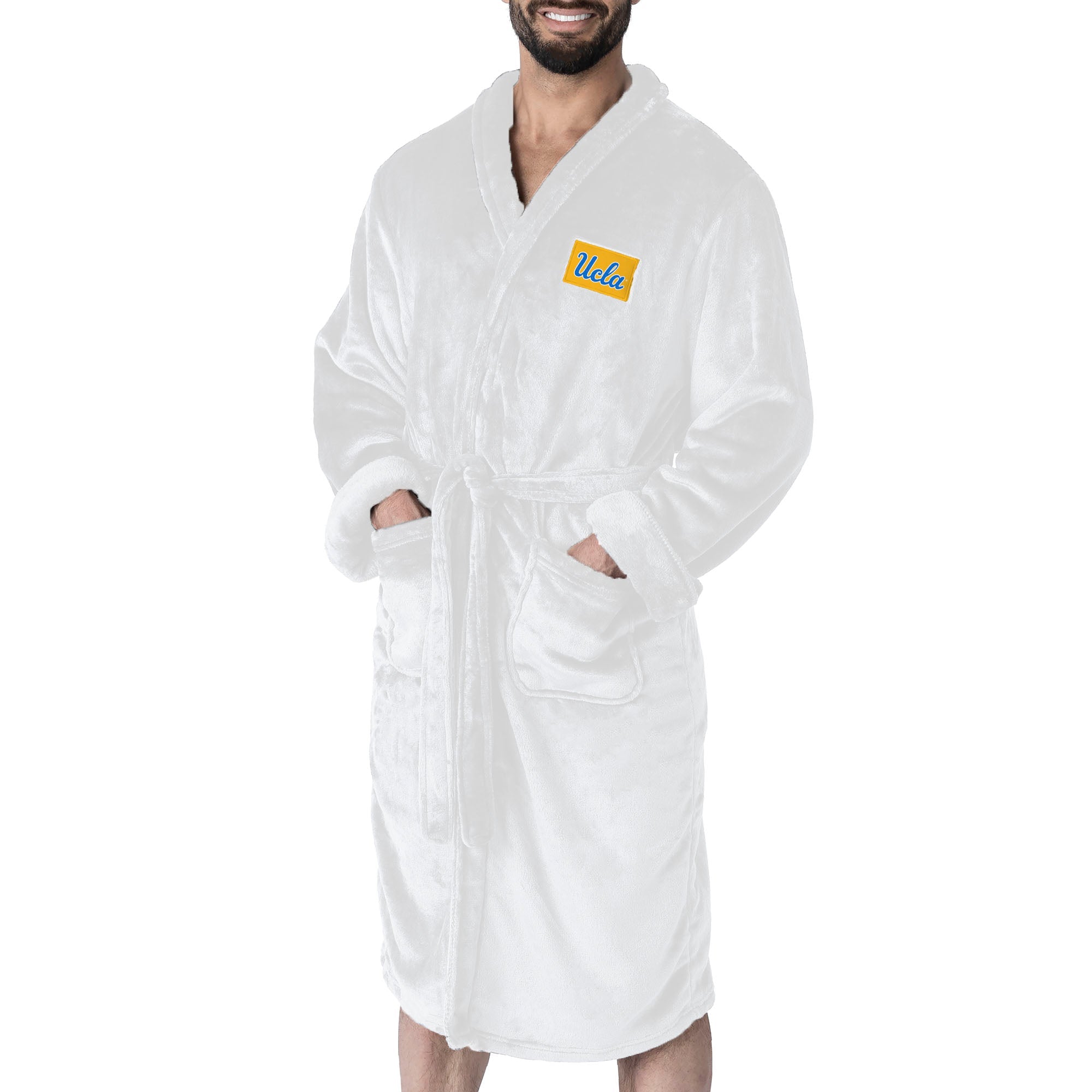 UCLA Bruins NCAA White Out Silk Touch Robe Large/XLarge