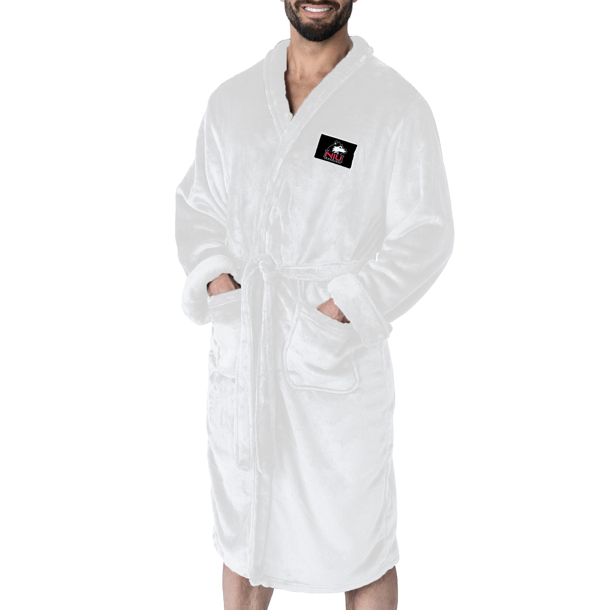 Northern Illinois Huskies NCAA White Out Silk Touch Robe Large/XLarge
