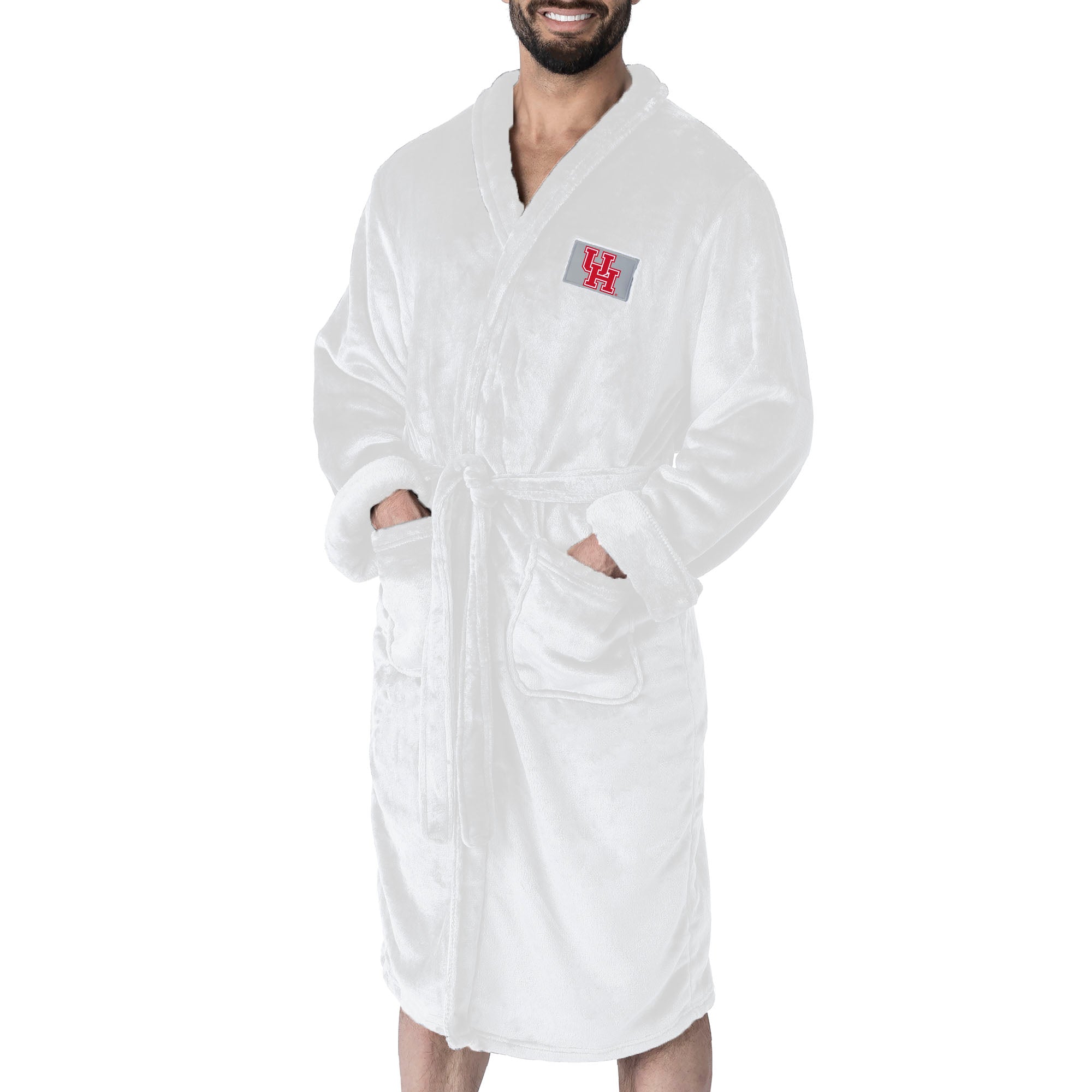 Houston Cougars NCAA White Out Silk Touch Robe Large/XLarge