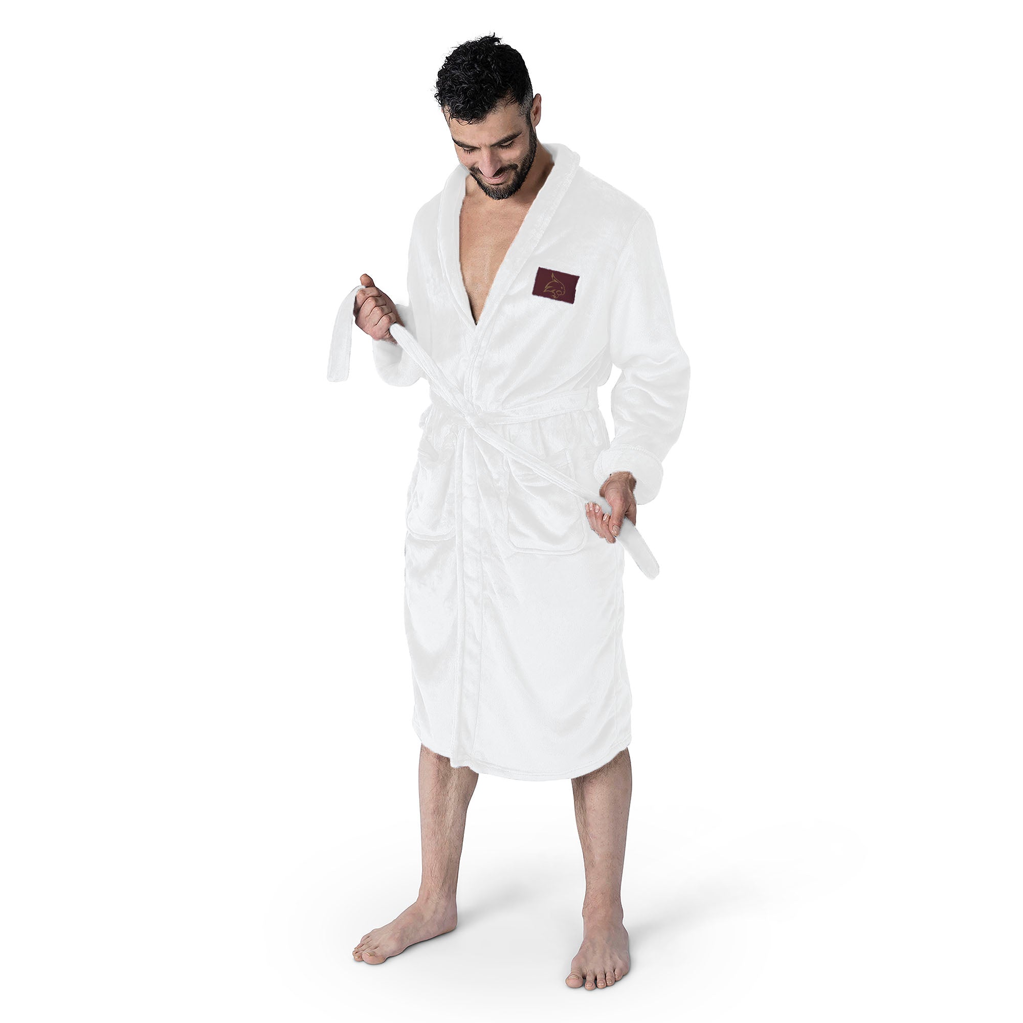 Texas State Bobcats NCAA White Out Silk Touch Robe Large/XLarge
