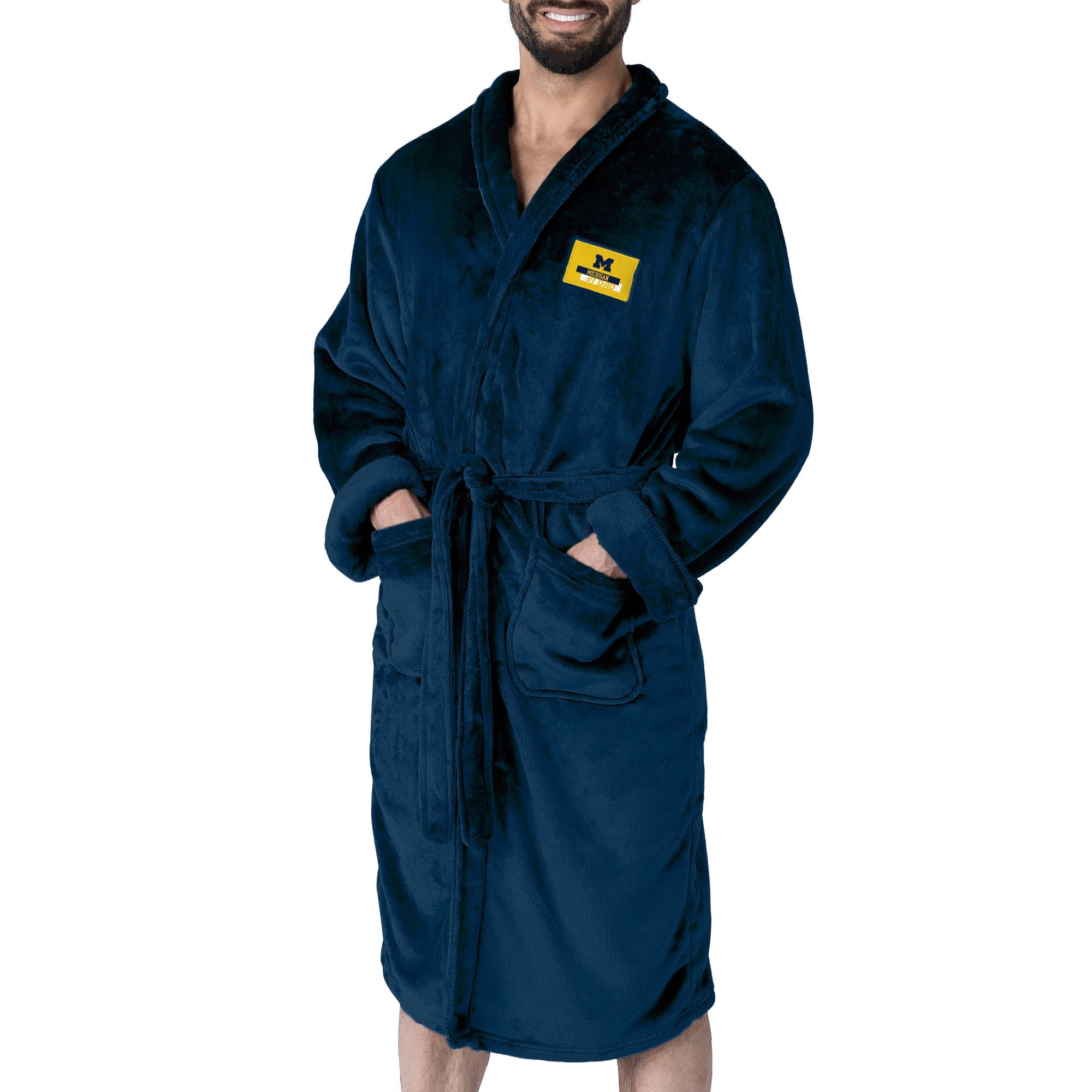Michigan Wolverines #1 Dad Silk Touch Robe L/XL Navy