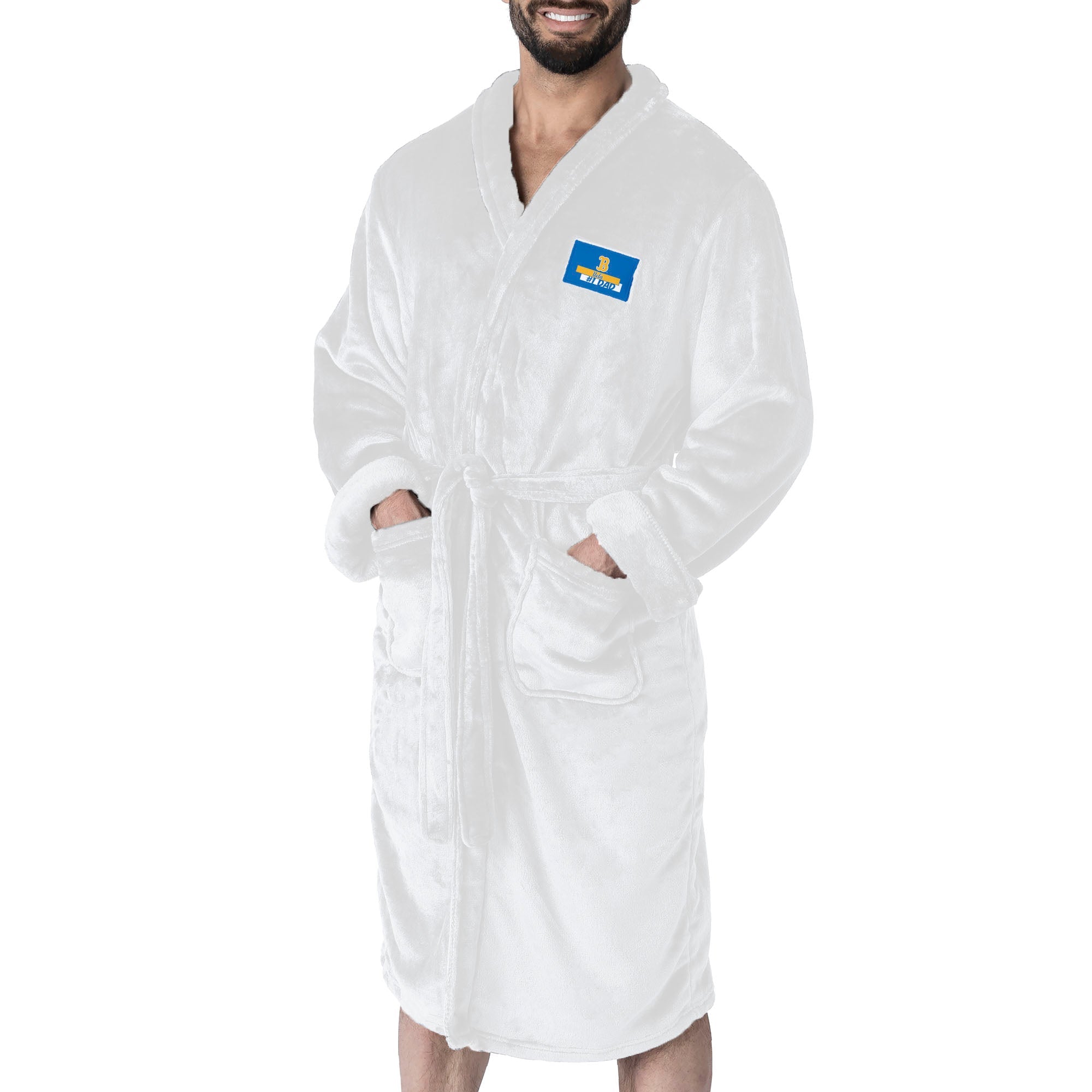 UCLA Bruins #1 Dad Silk Touch Robe L/XL White
