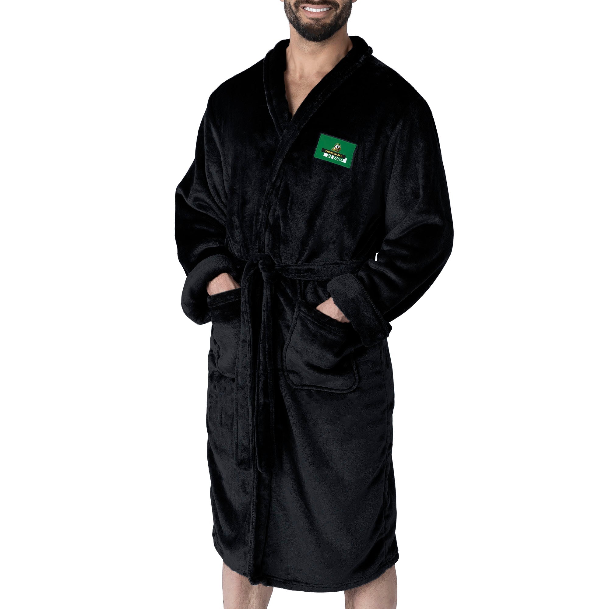 Oregon Ducks #1 Dad Silk Touch Robe L/XL Black