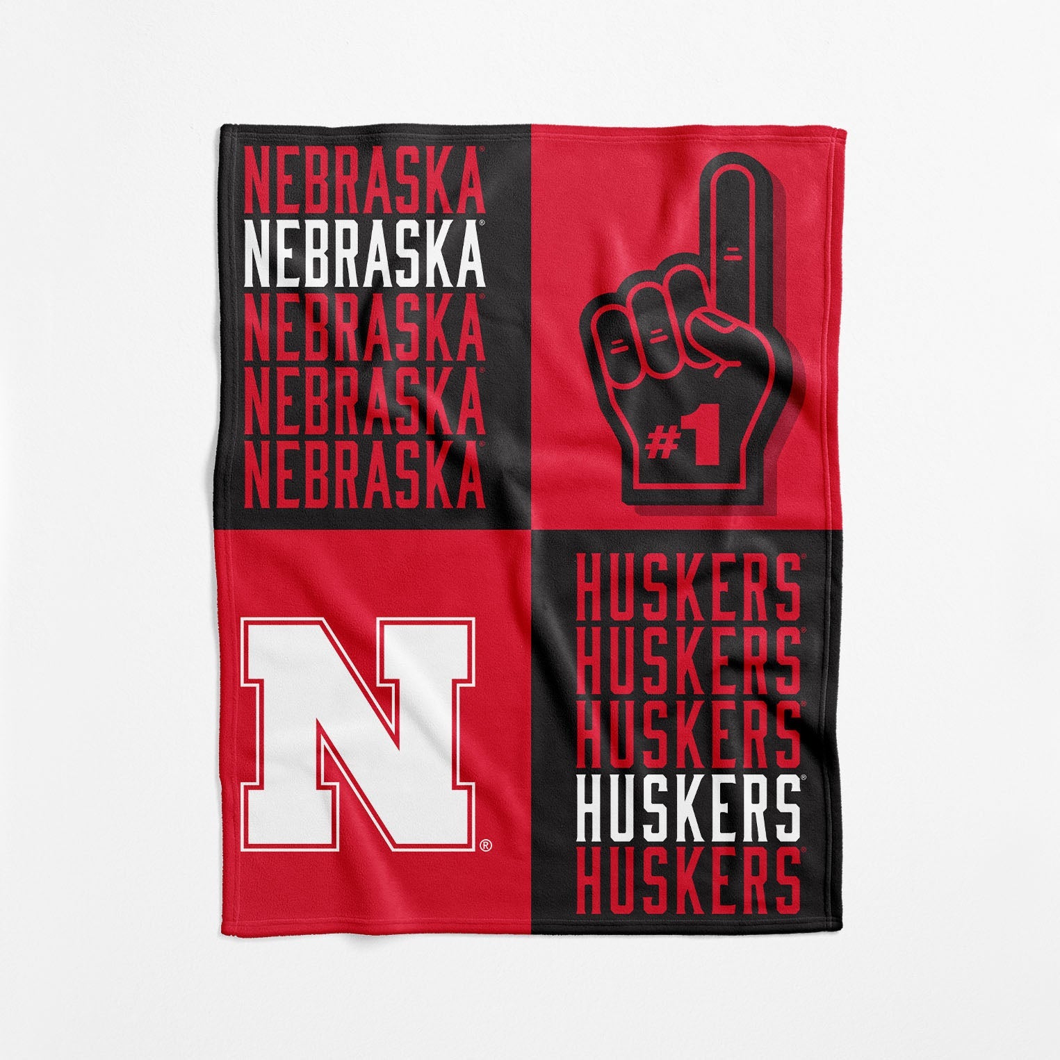 University of Nebraska Cornhuskers NCAA Domino Swaddle Blanket 40x50 inches