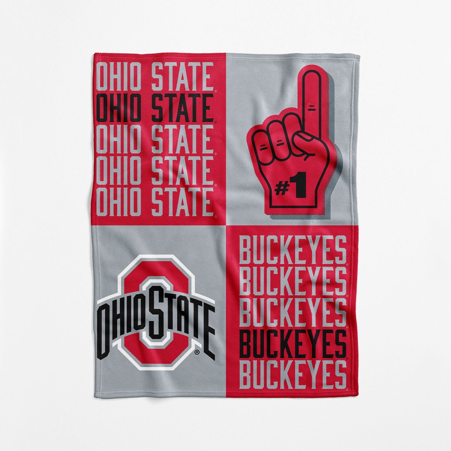 Ohio State Buckeyes NCAA Domino Swaddle Blanket 40x50 inches