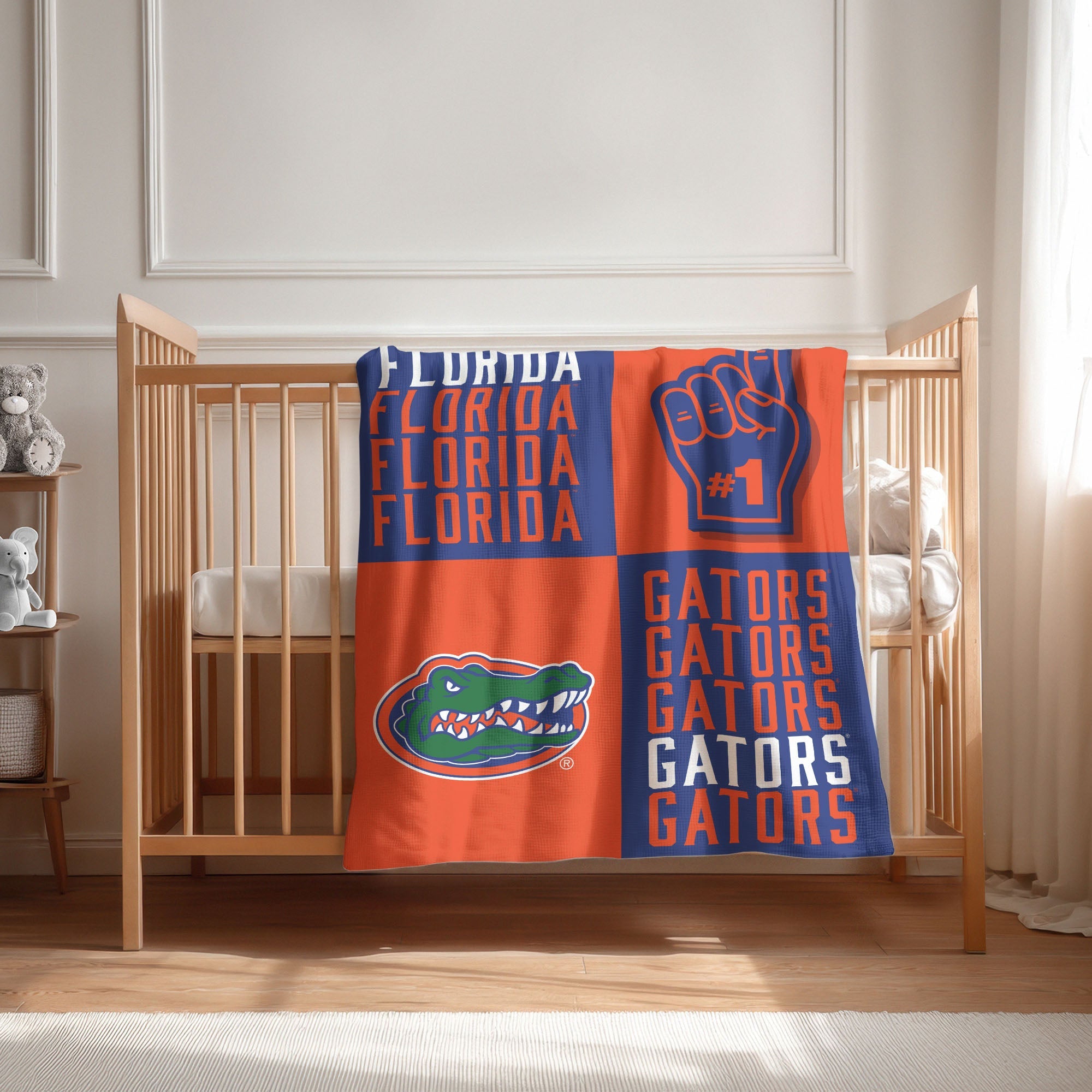 Florida Gators NCAA Domino Swaddle Blanket 40x50 inches