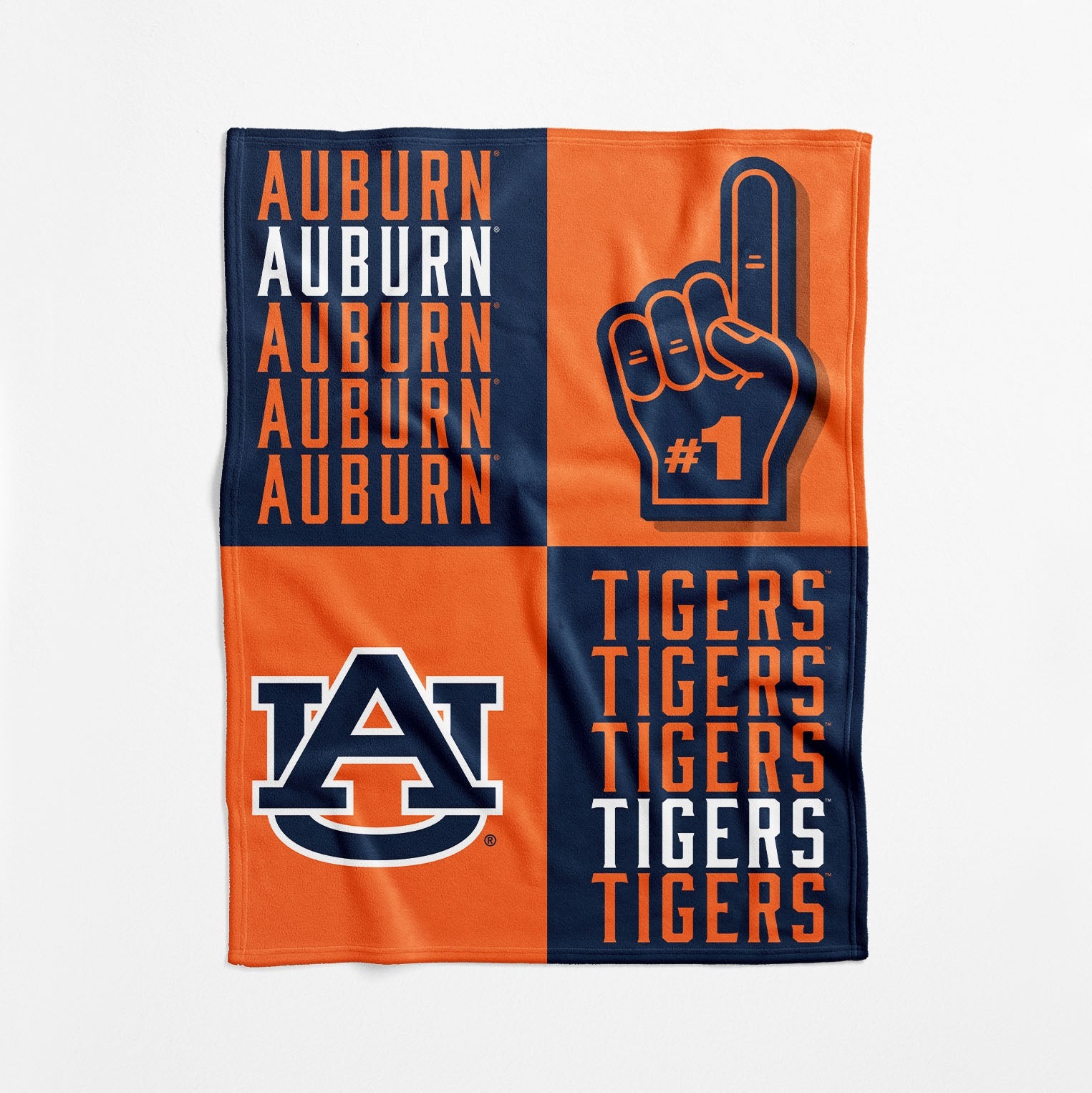 Auburn University Tigers NCAA Domino Swaddle Blanket 40x50 inches