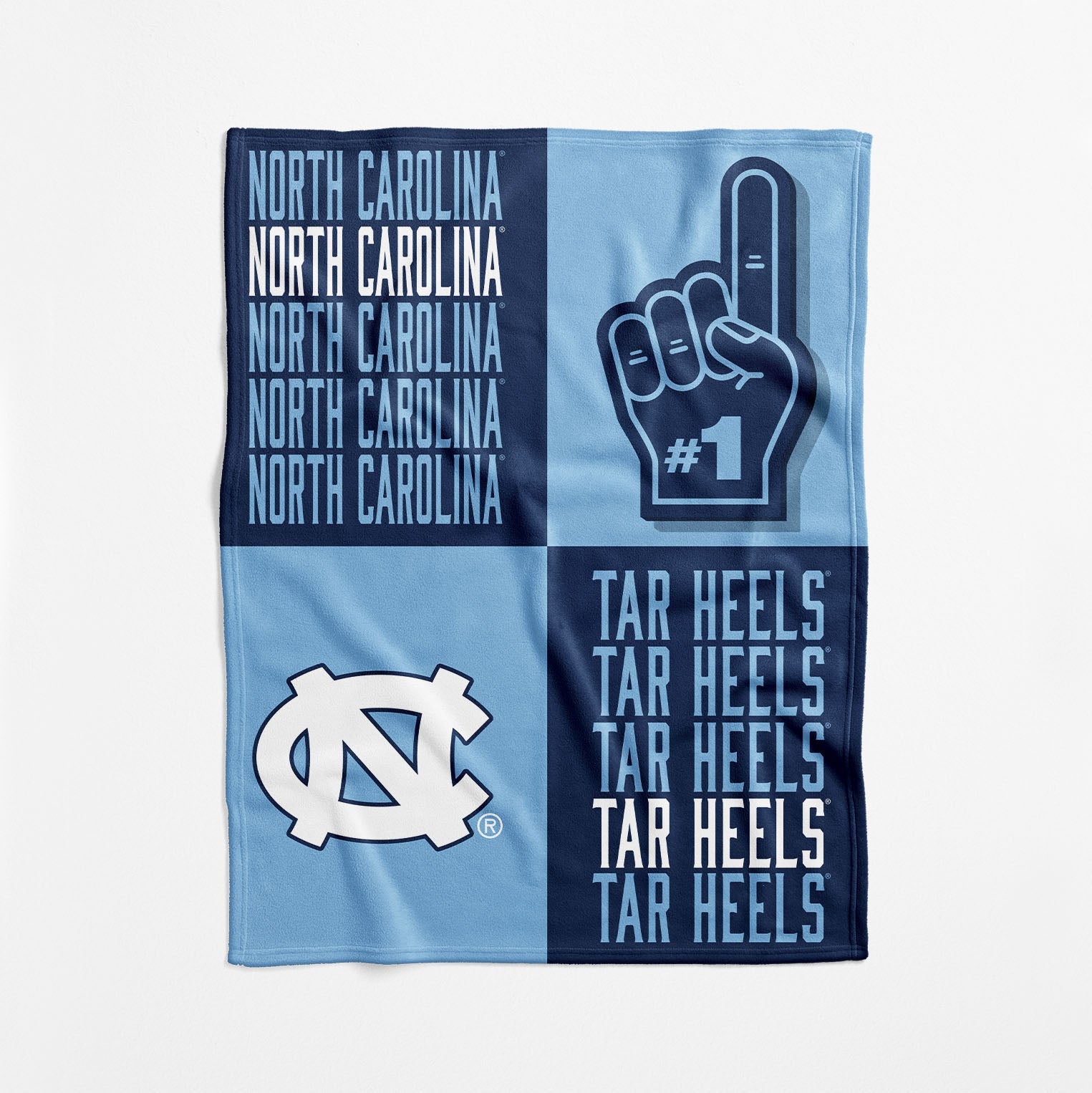University of North Carolina NCAA Domino Swaddle Blanket 40x50 inches