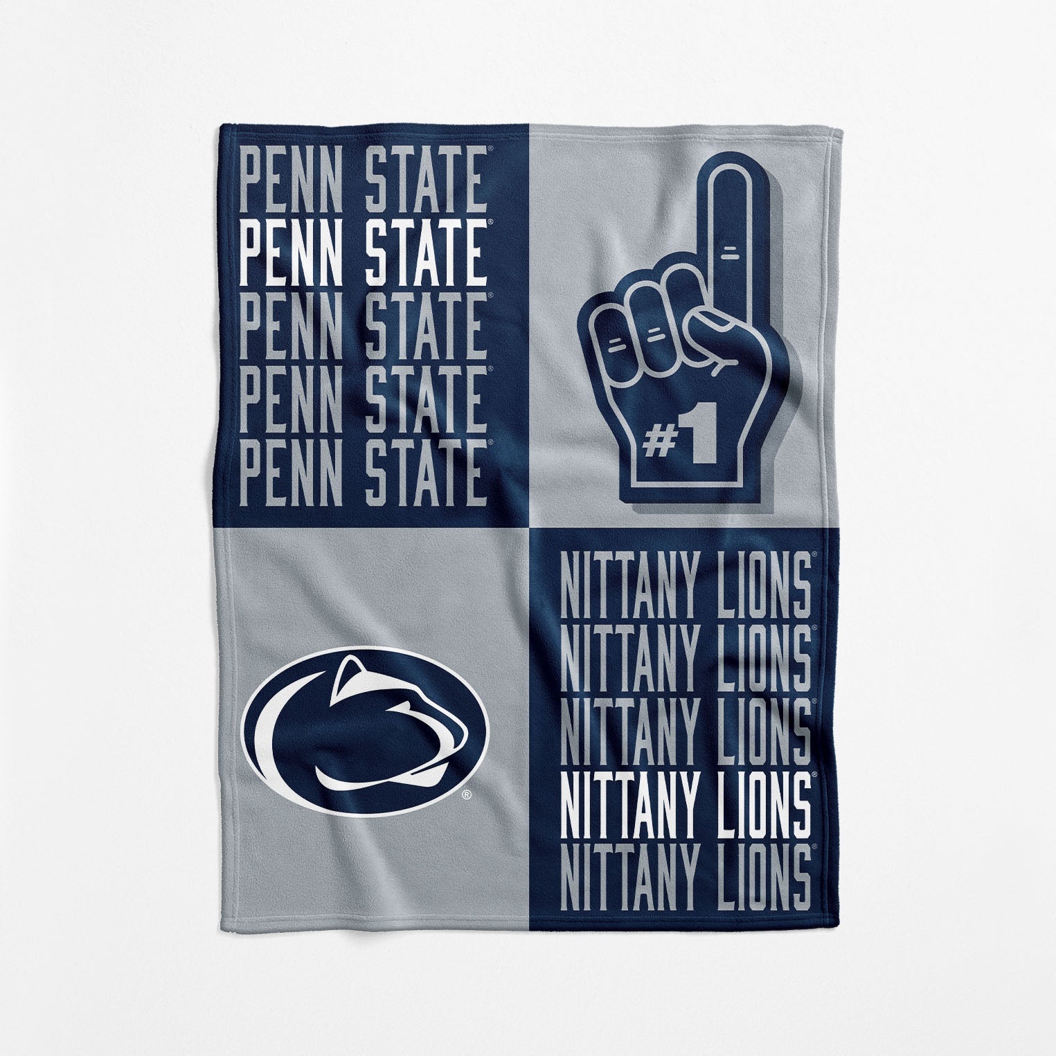 Penn State Nittany Lions NCAA Domino Swaddle Blanket 40x50 inches