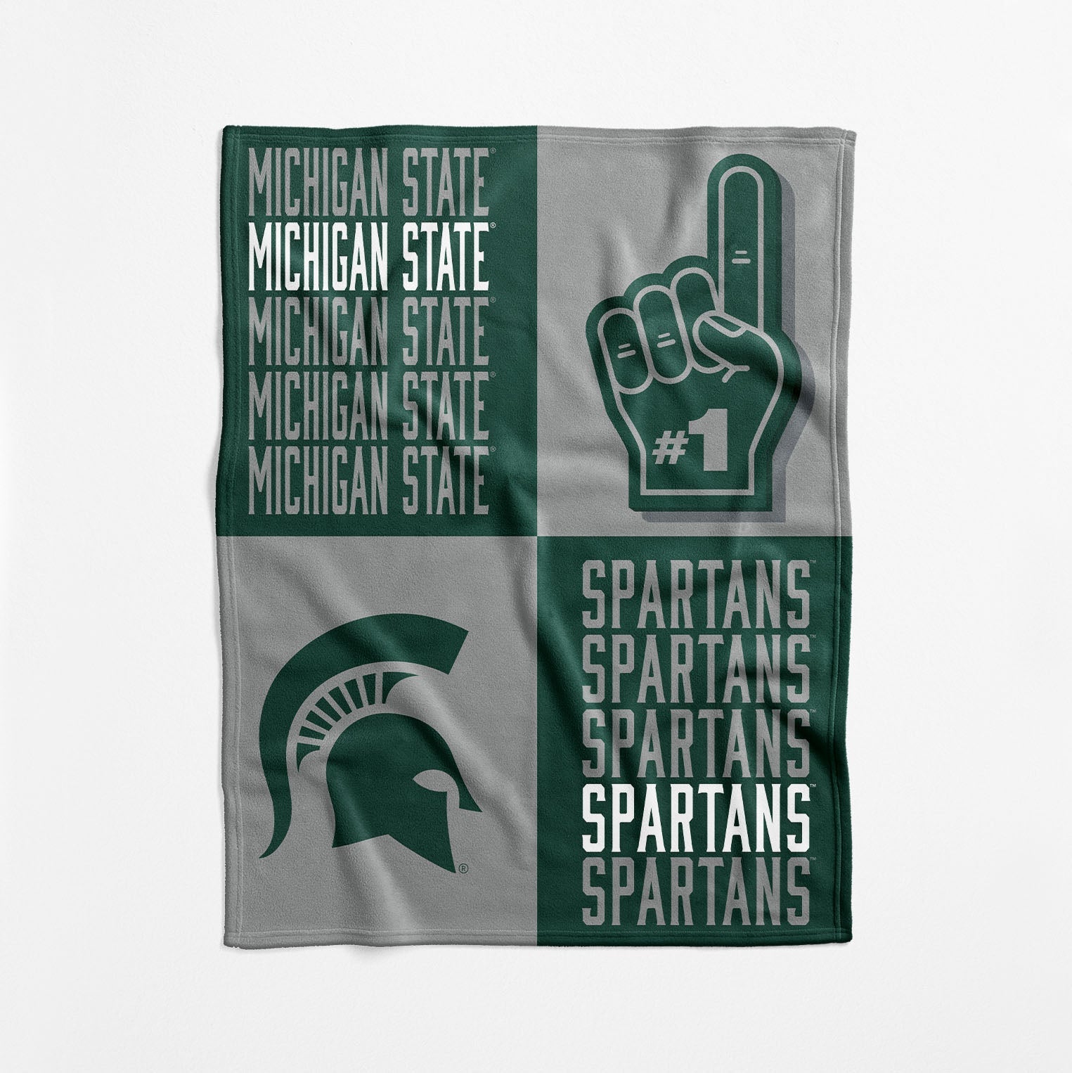 Michigan State Spartans NCAA Domino Swaddle Blanket 40x50 inches