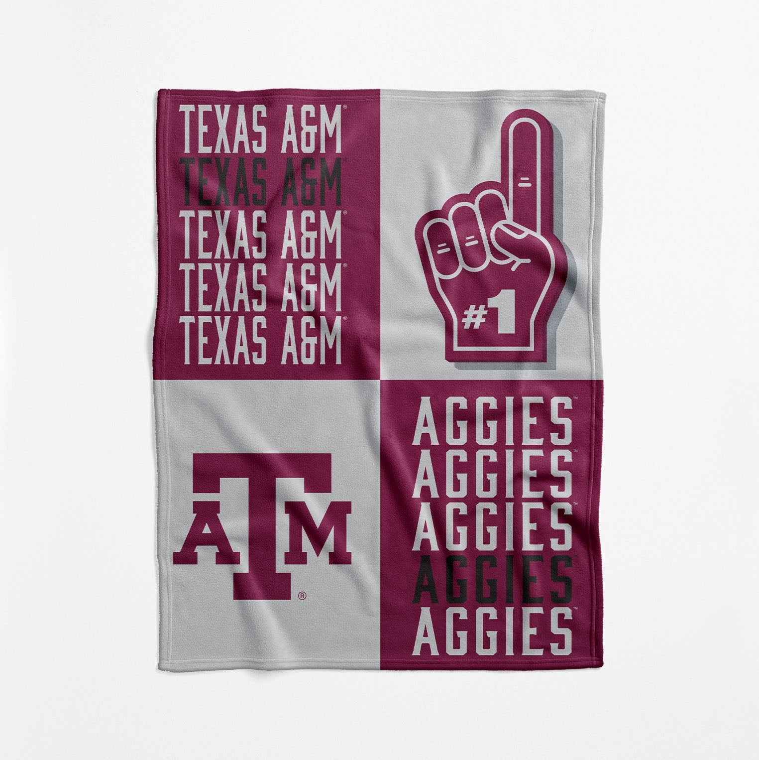 Texas A&M University Aggies NCAA Domino Swaddle Blanket 40x50 inches