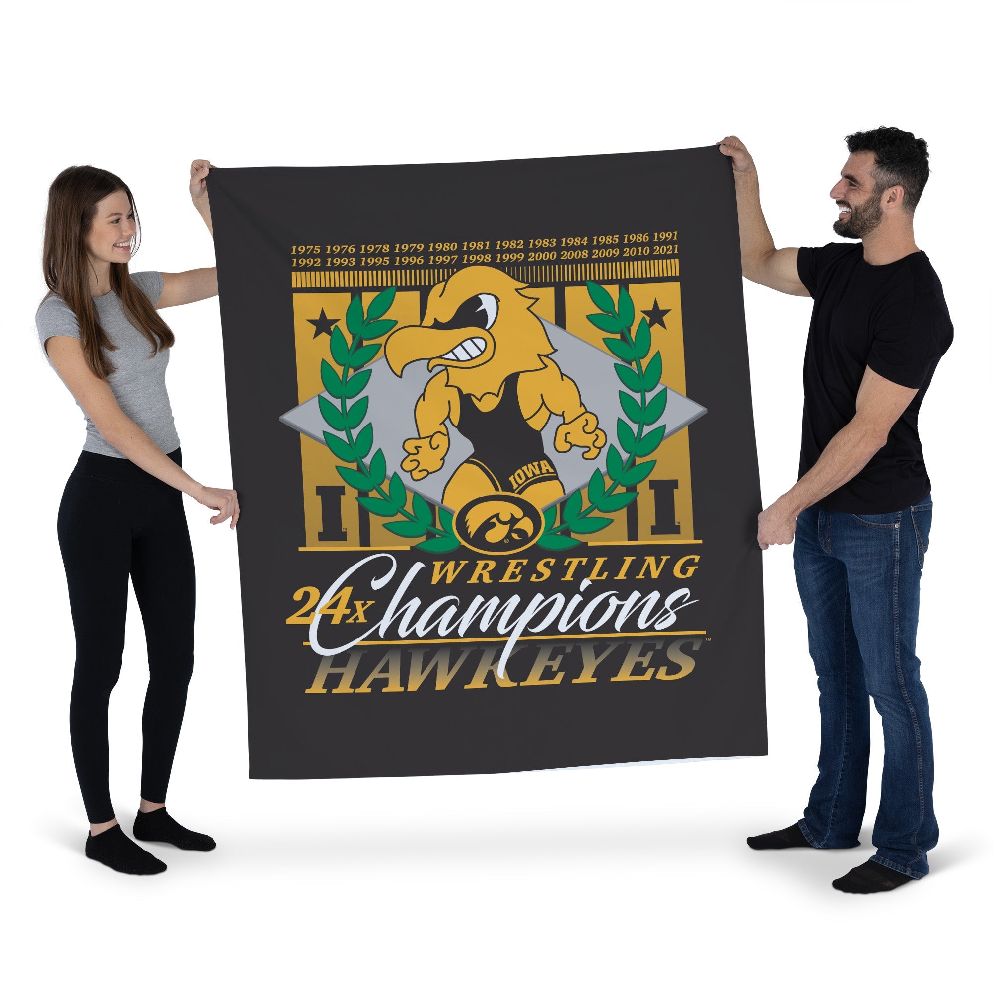 NCAA Iowa Hawkeyes Pinnacle Wall Hanging 50x60 Inches