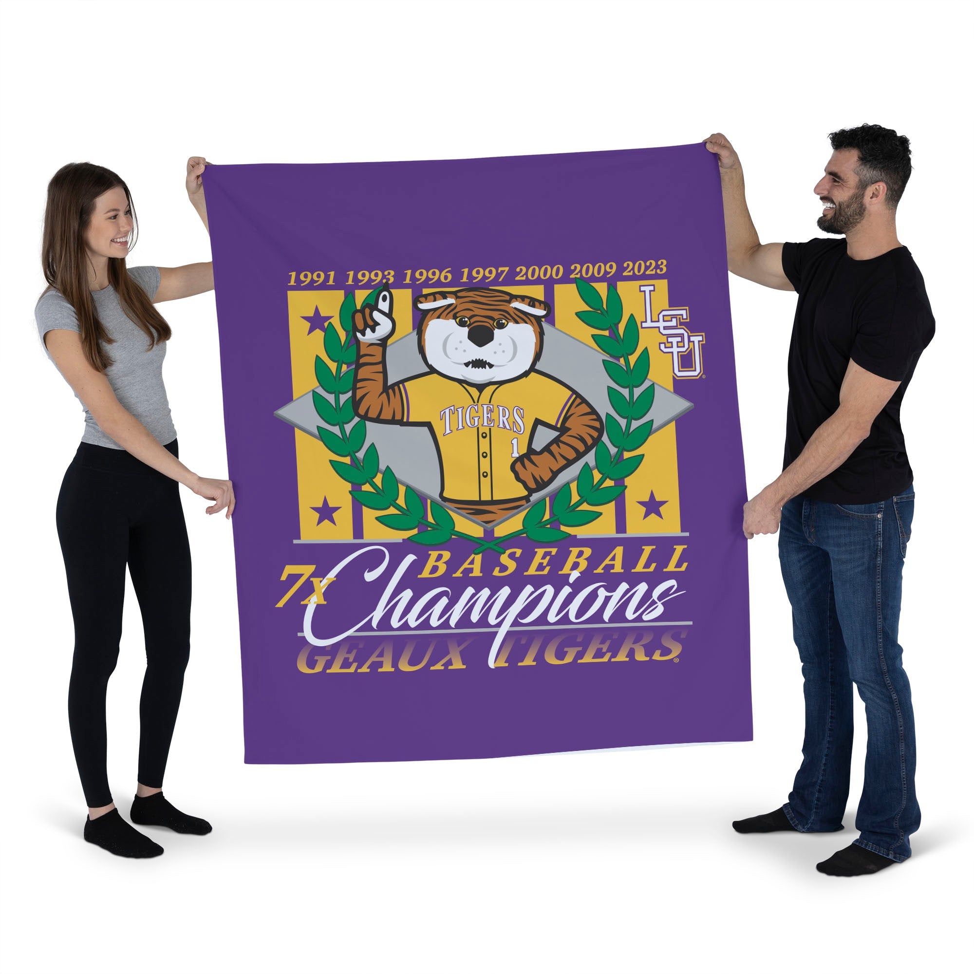 NCAA LSU Tigers Pinnacle Wall Hanging 50x60 Inches