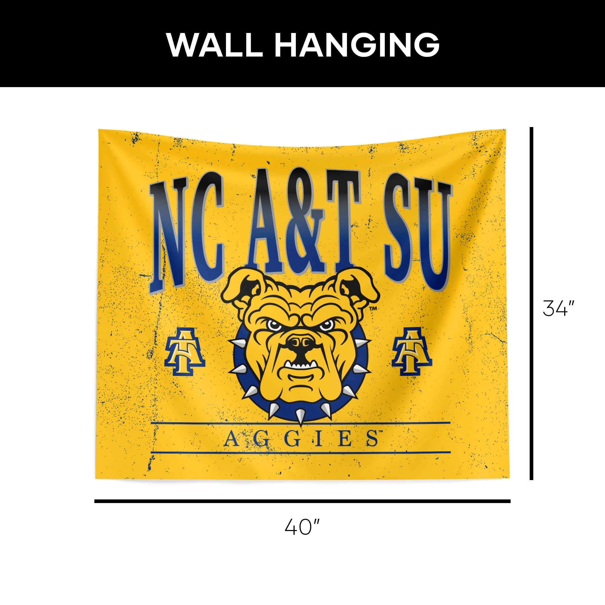 North Carolina A&T Aggies Wall Hanging 34x40 Inches