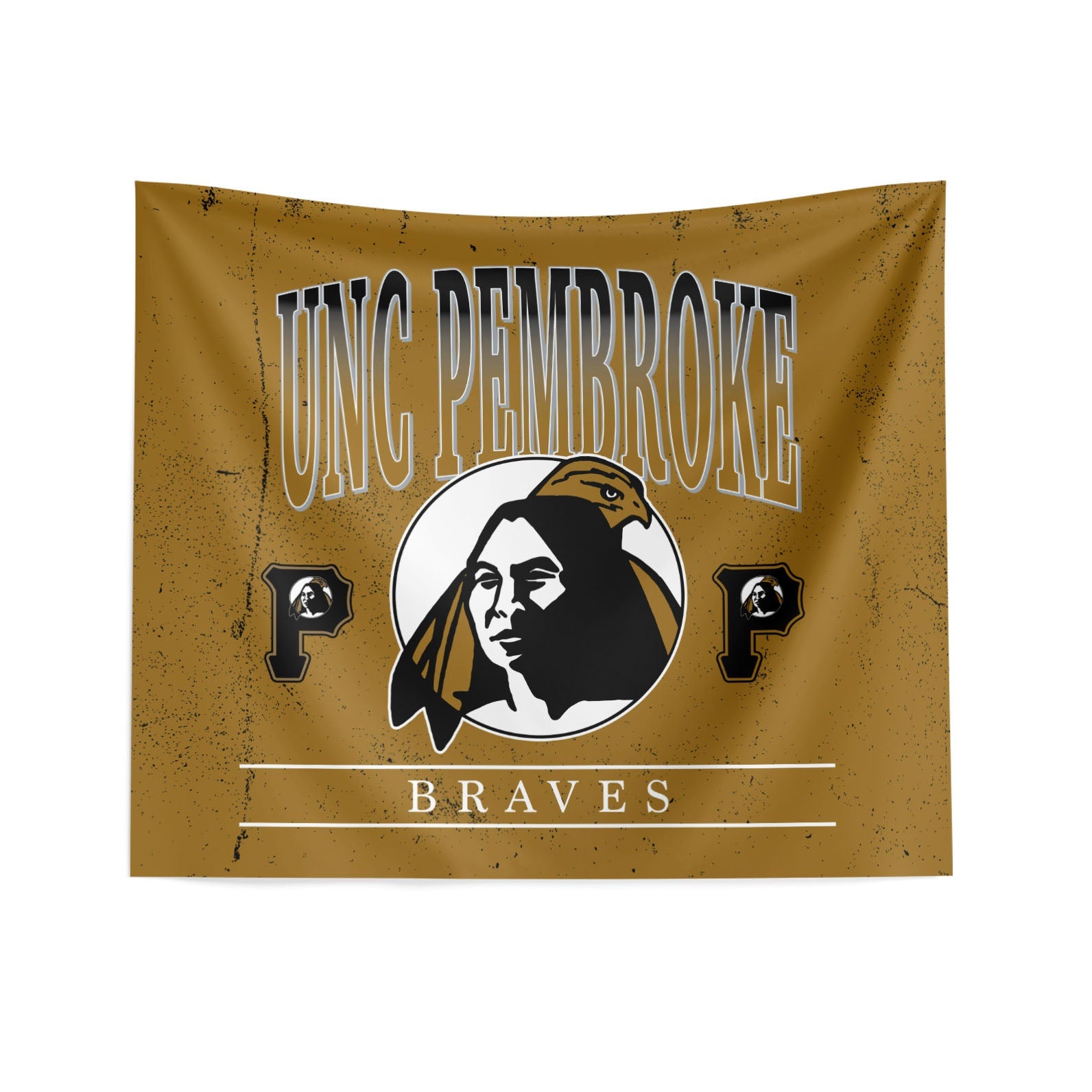 UNC Pembroke Braves Wall Hanging 34x40 Inches