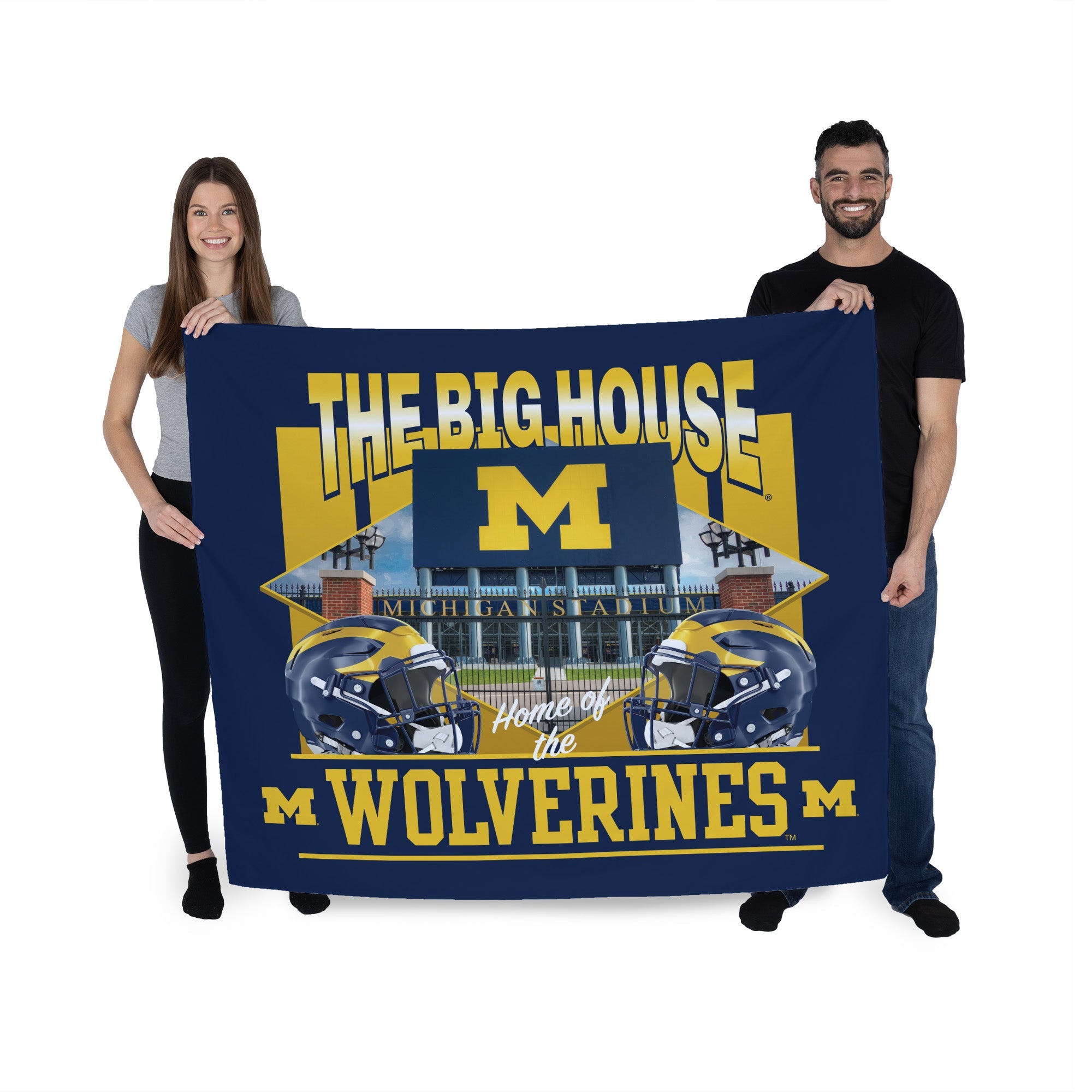 Michigan Wolverines NCAA The Big House Wall Hanging 34X40 Inches