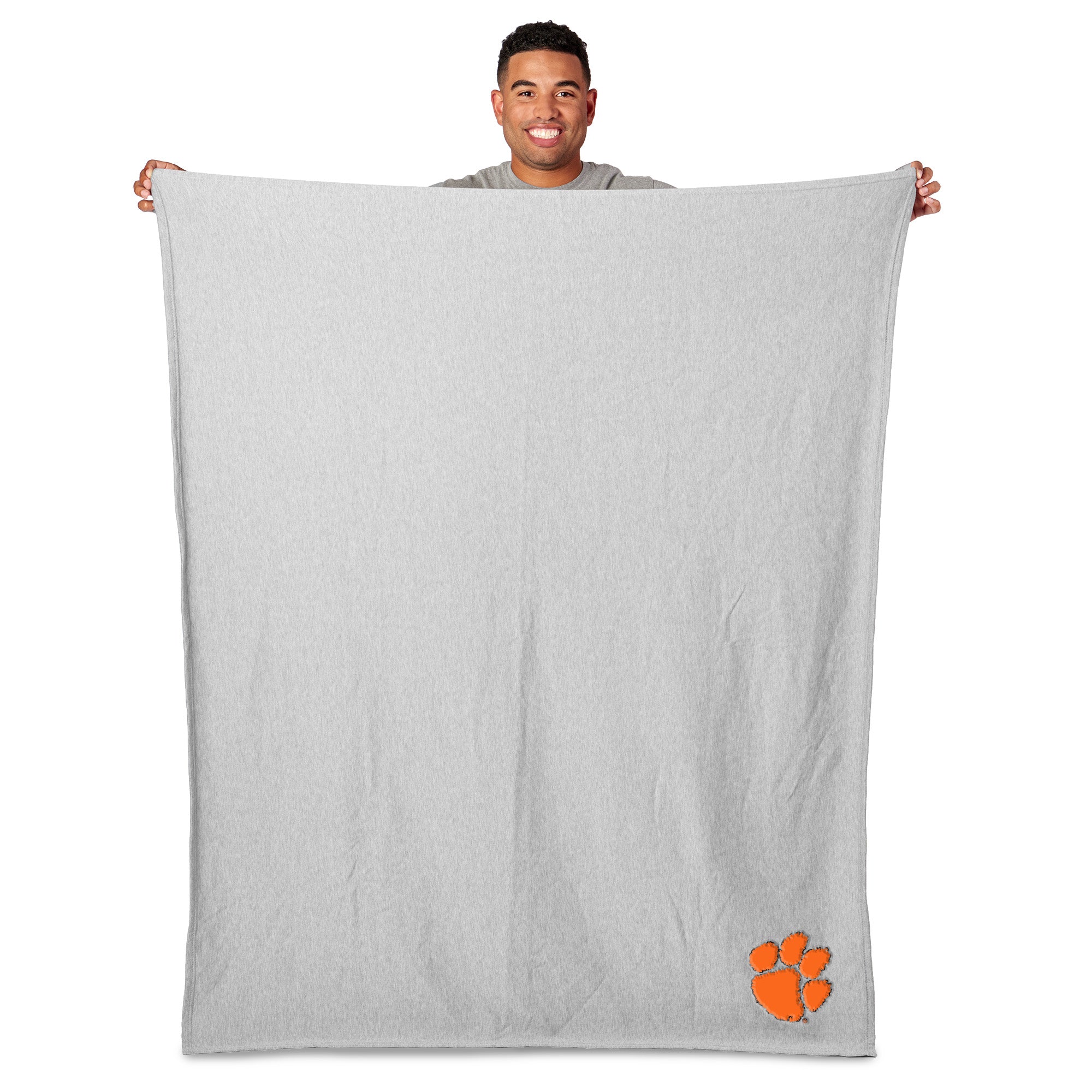 Clemson Tigers NCAA Logo Sweatshirt Throw Blanket 50x60 Inches