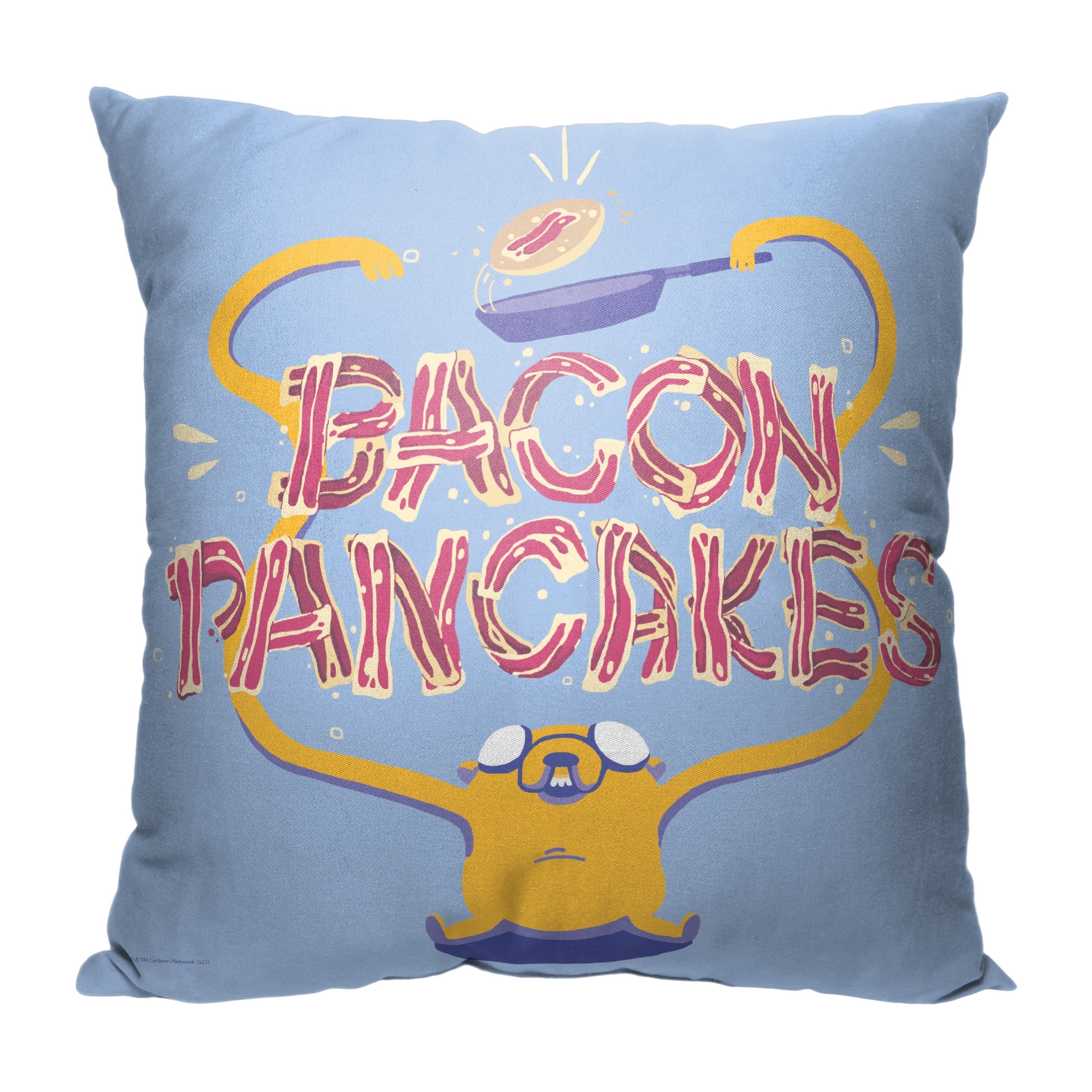 Cartoon Network Adventure Time Bacon Pancakes Throw Pillow 18x18 Inches