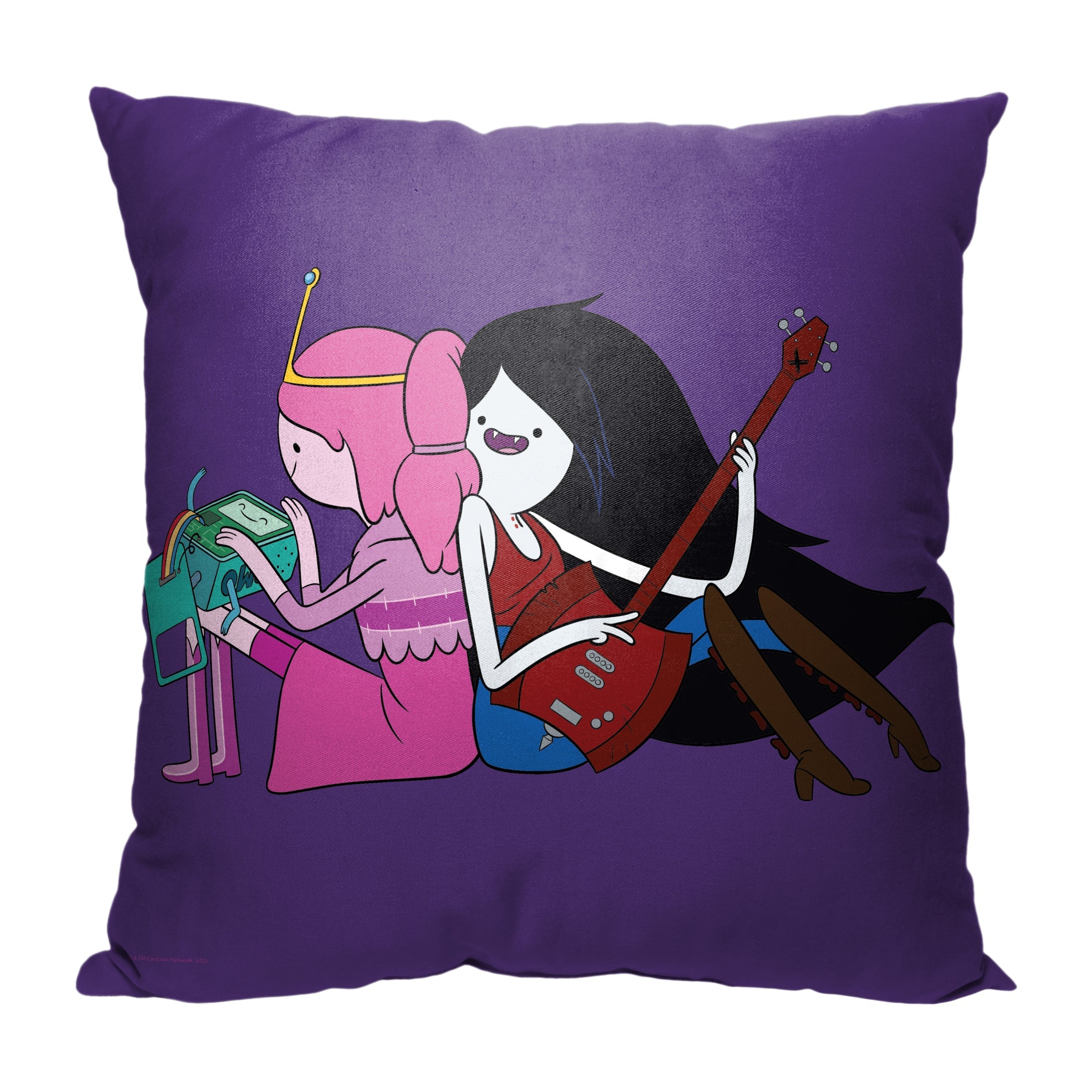 Cartoon Network Adventure Time Making Music Together Throw Pillow 18x18 Inches